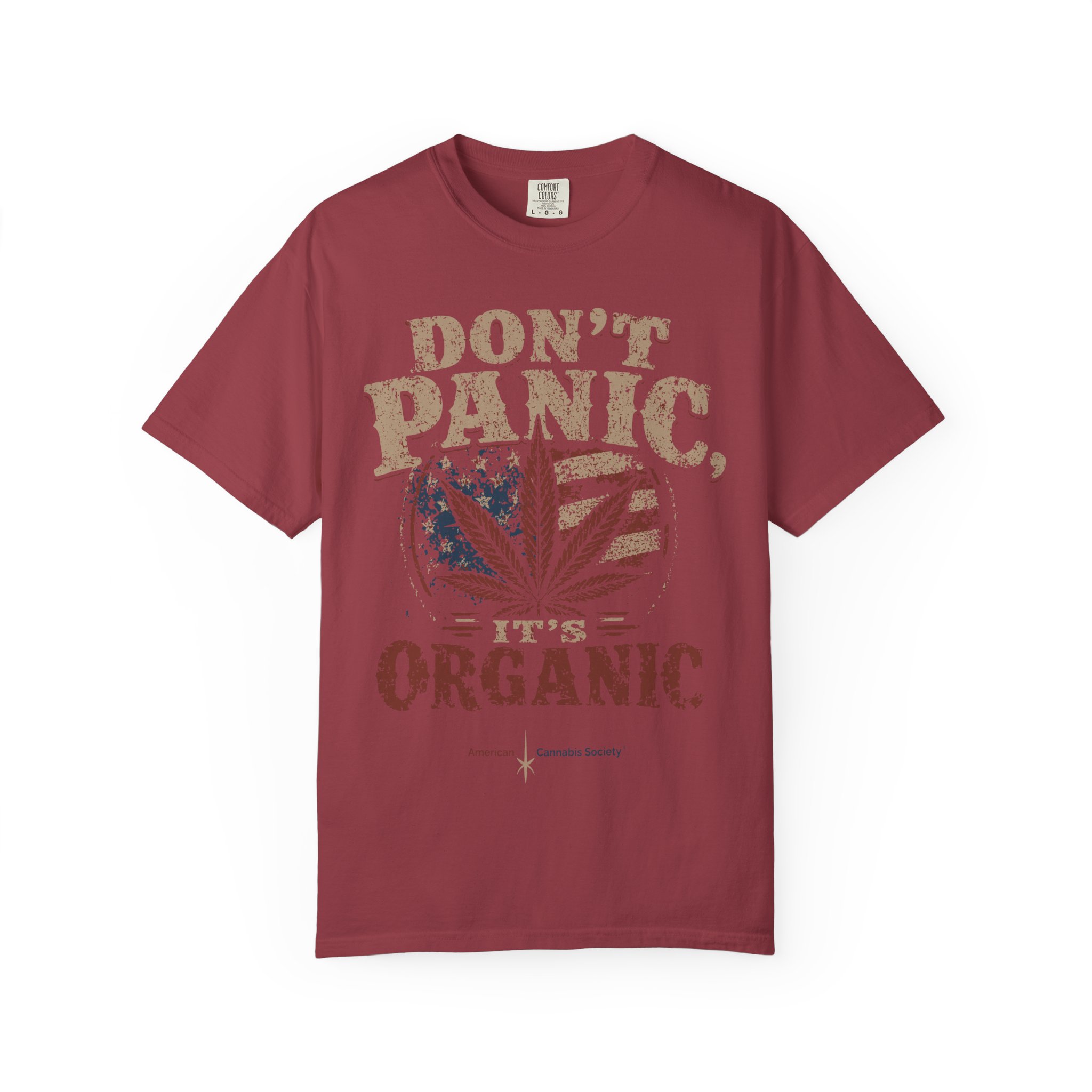 American Cannabis Society® “Don’t Panic It’s Organic” T-Shirt — Vintage Cannabis Leaf Graphic Tee - Image 60