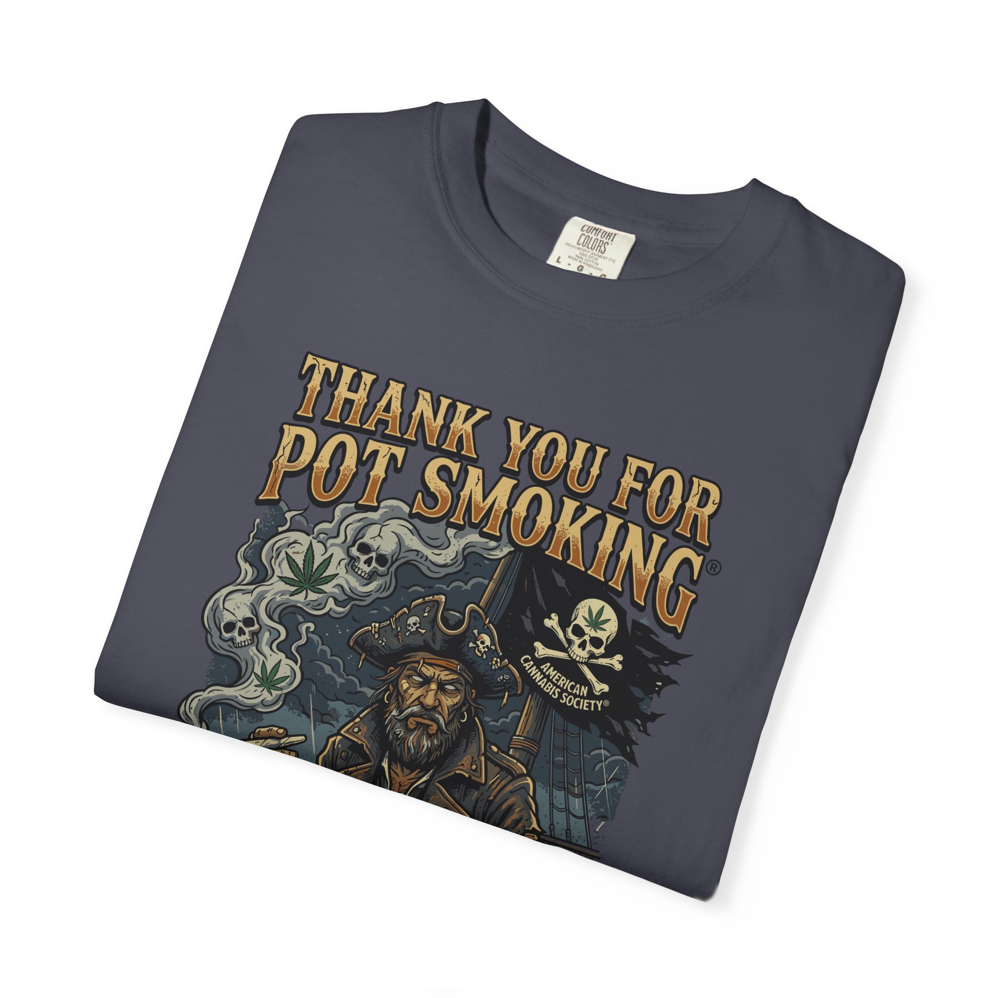 Thank You For Pot Smoking® Vintage Pirate Graphic T-Shirt - Image 47