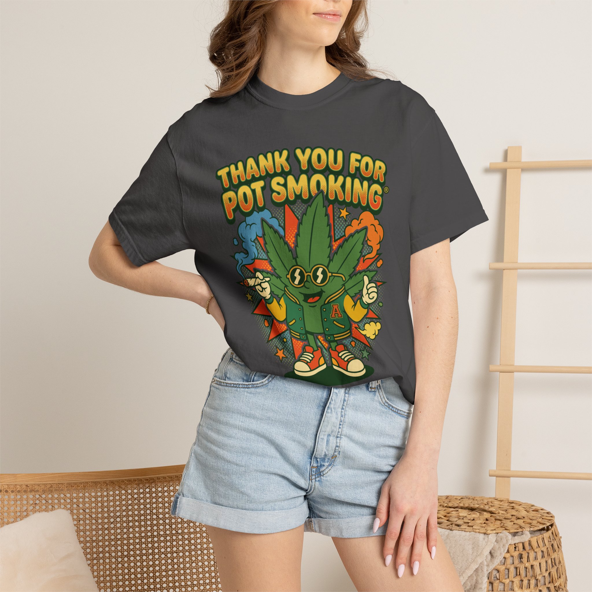 Thank You For Pot Smoking® Retro Cartoon T-Shirt - Image 52