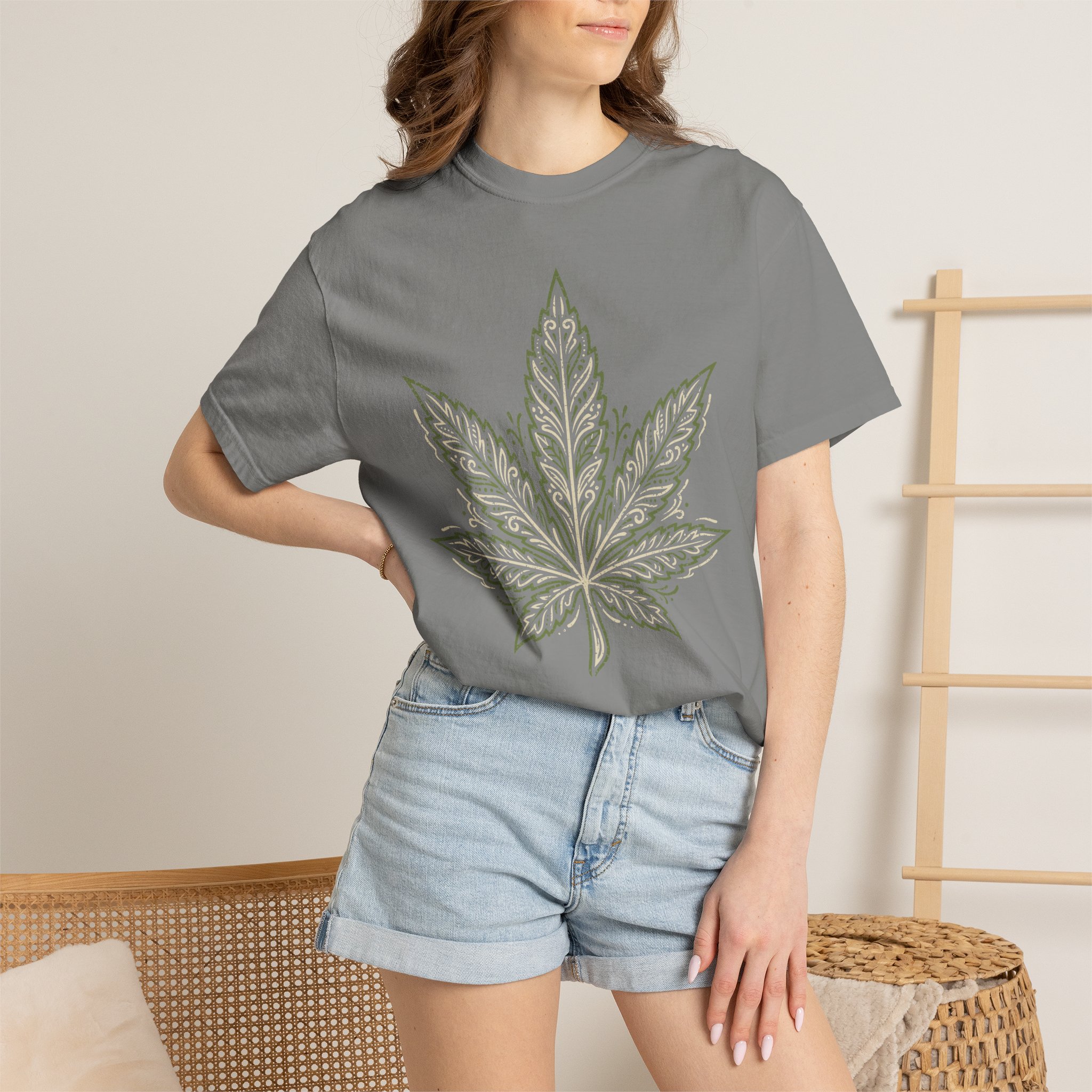 Cannabis Leaf Graphic T-Shirt – American Cannabis Society® Minimal Tee - Image 44