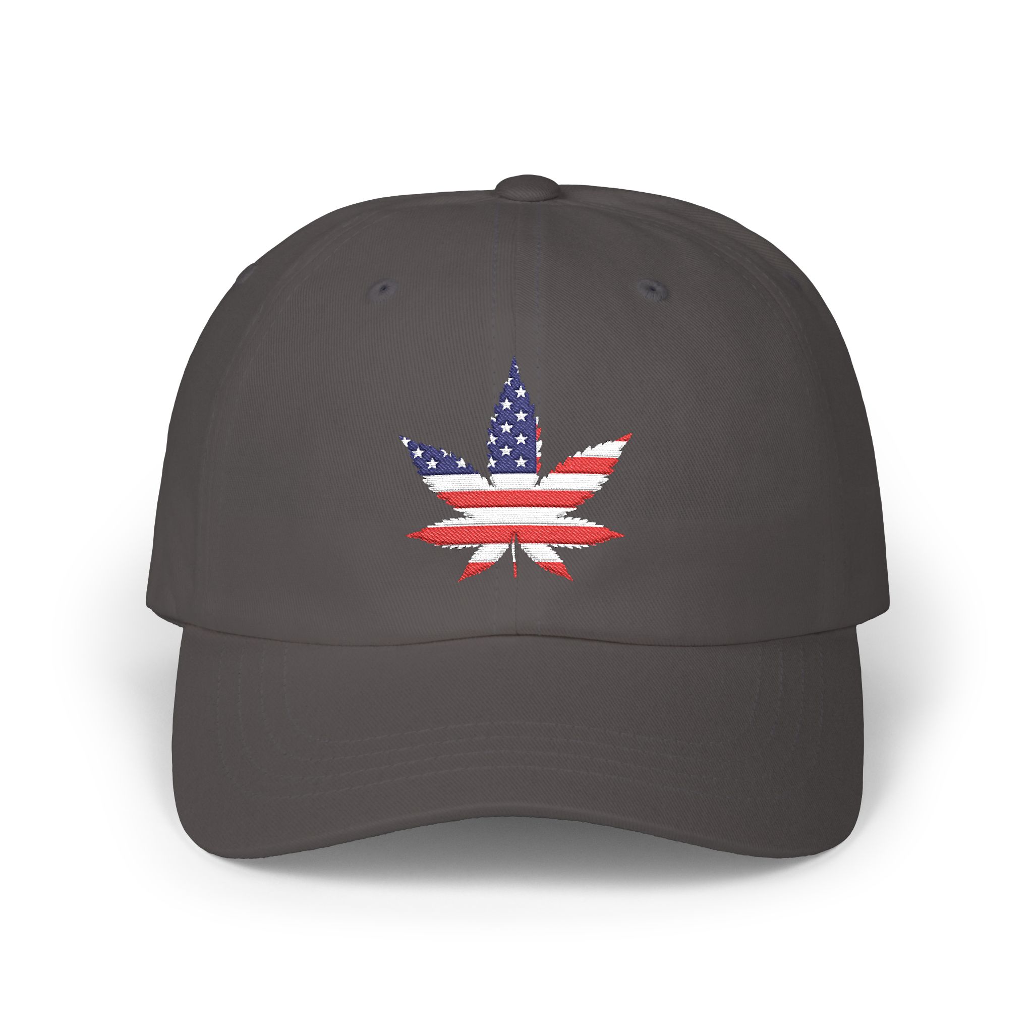 American Flag Cannabis Leaf Dad Cap — Embroidered Patriotic Hat | Yupoong by GreenRX™ | American Cannabis Society® Approved - Image 33