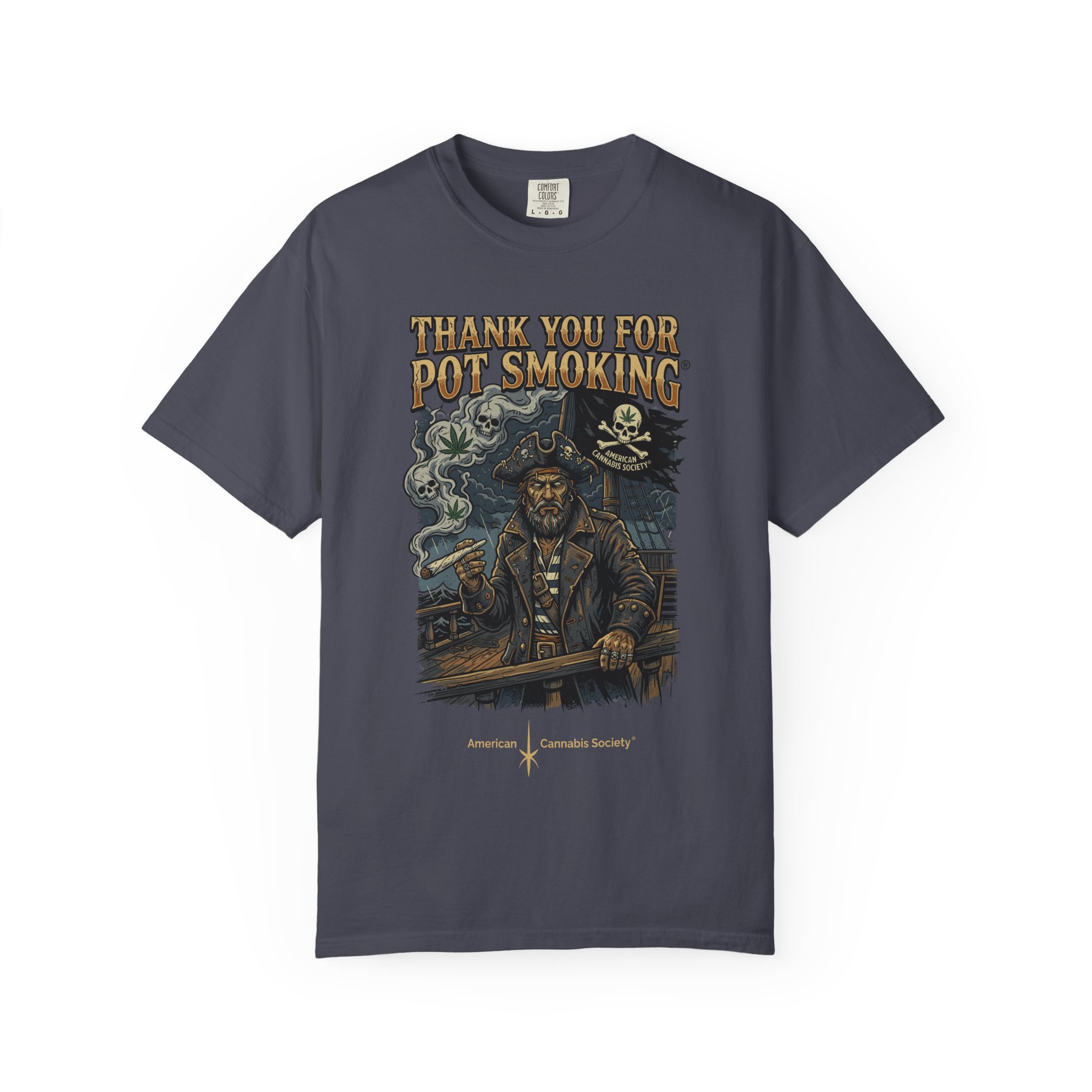 Thank You For Pot Smoking® Vintage Pirate Graphic T-Shirt - Image 45