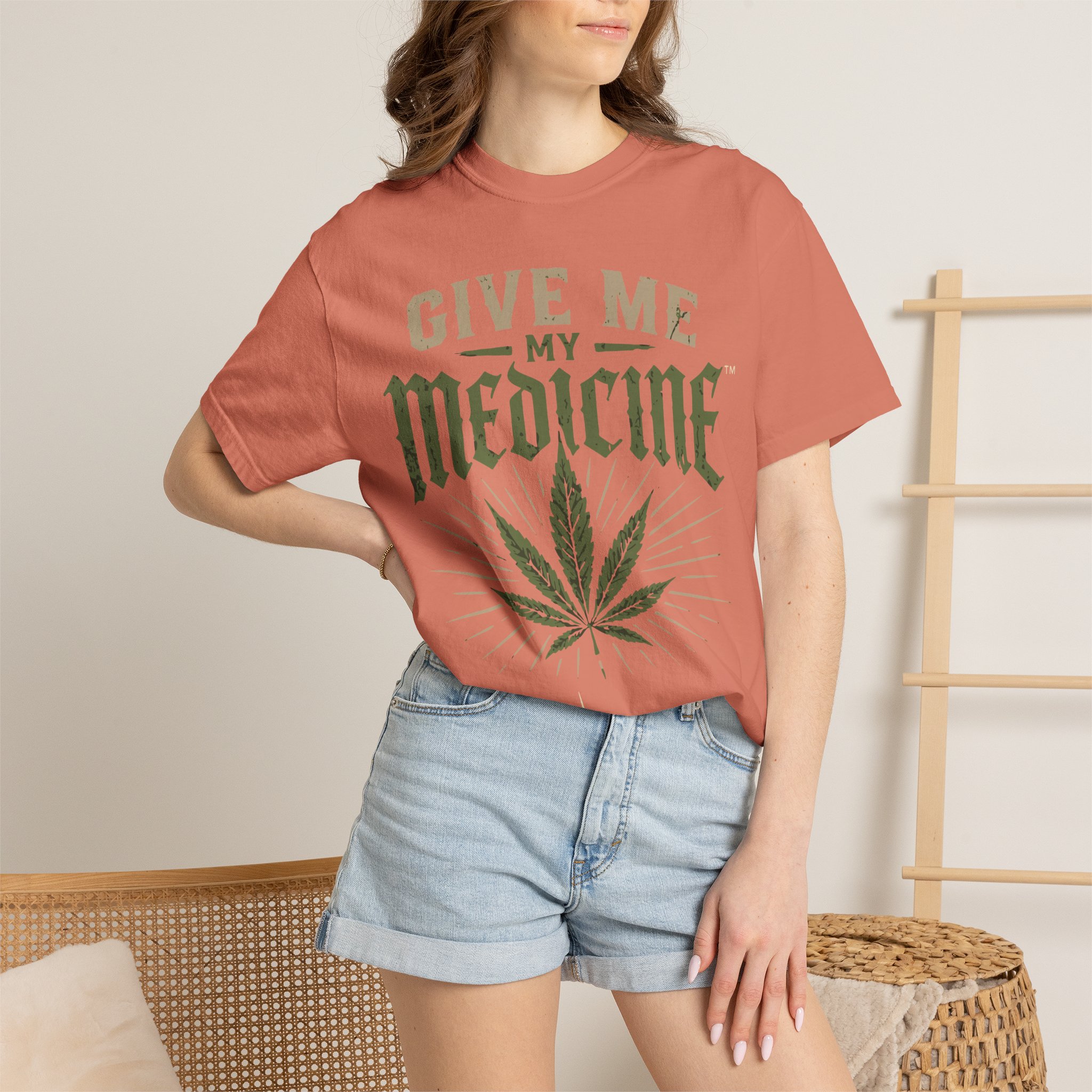 Give Me My Medicine T-Shirt — Cannabis Leaf Medical Marijuana Tee - Image 8