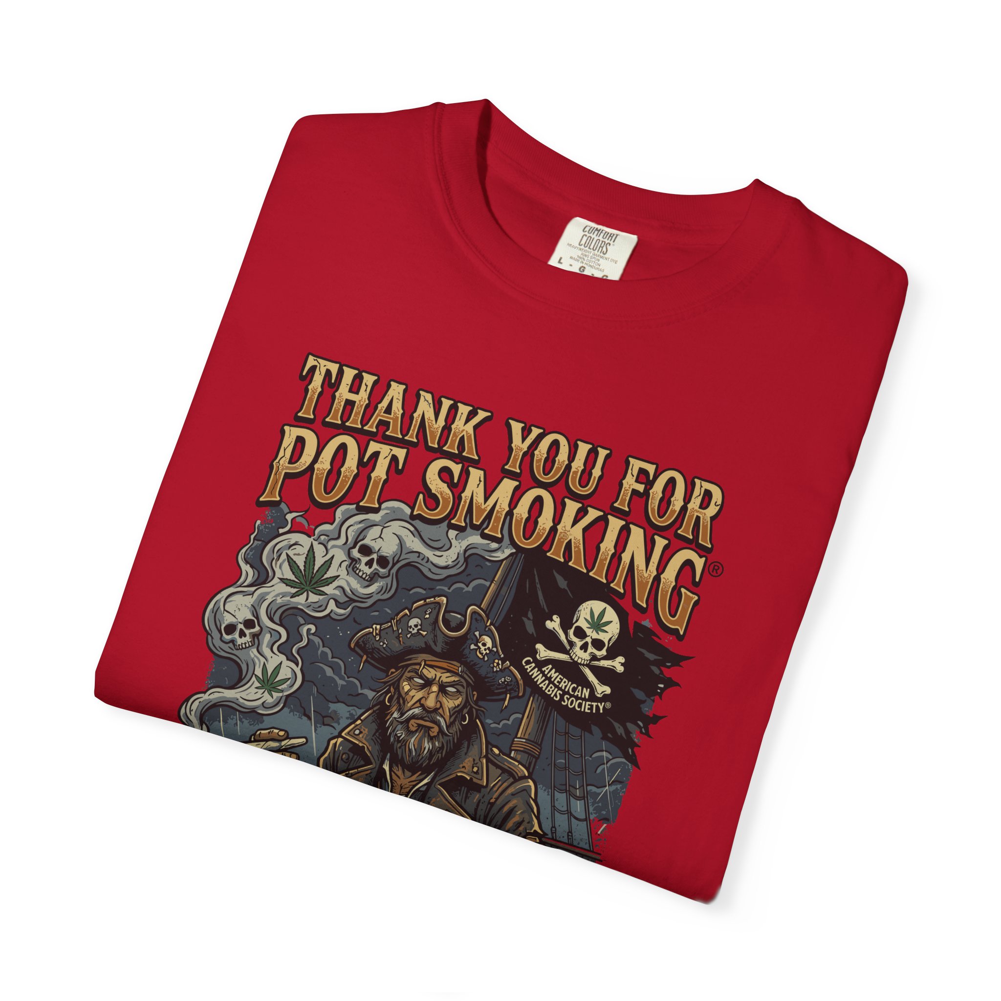 Thank You For Pot Smoking® Vintage Pirate Graphic T-Shirt - Image 59