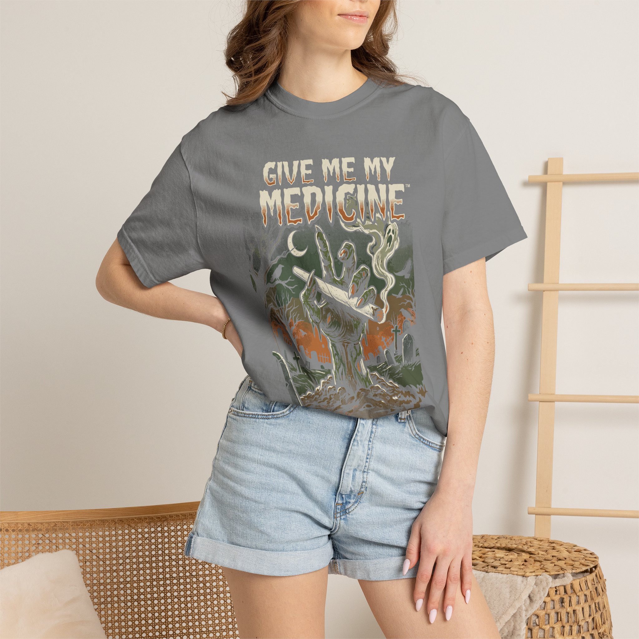 Give Me My Medicine™ Retro Horror Surf Band Tee - Image 32