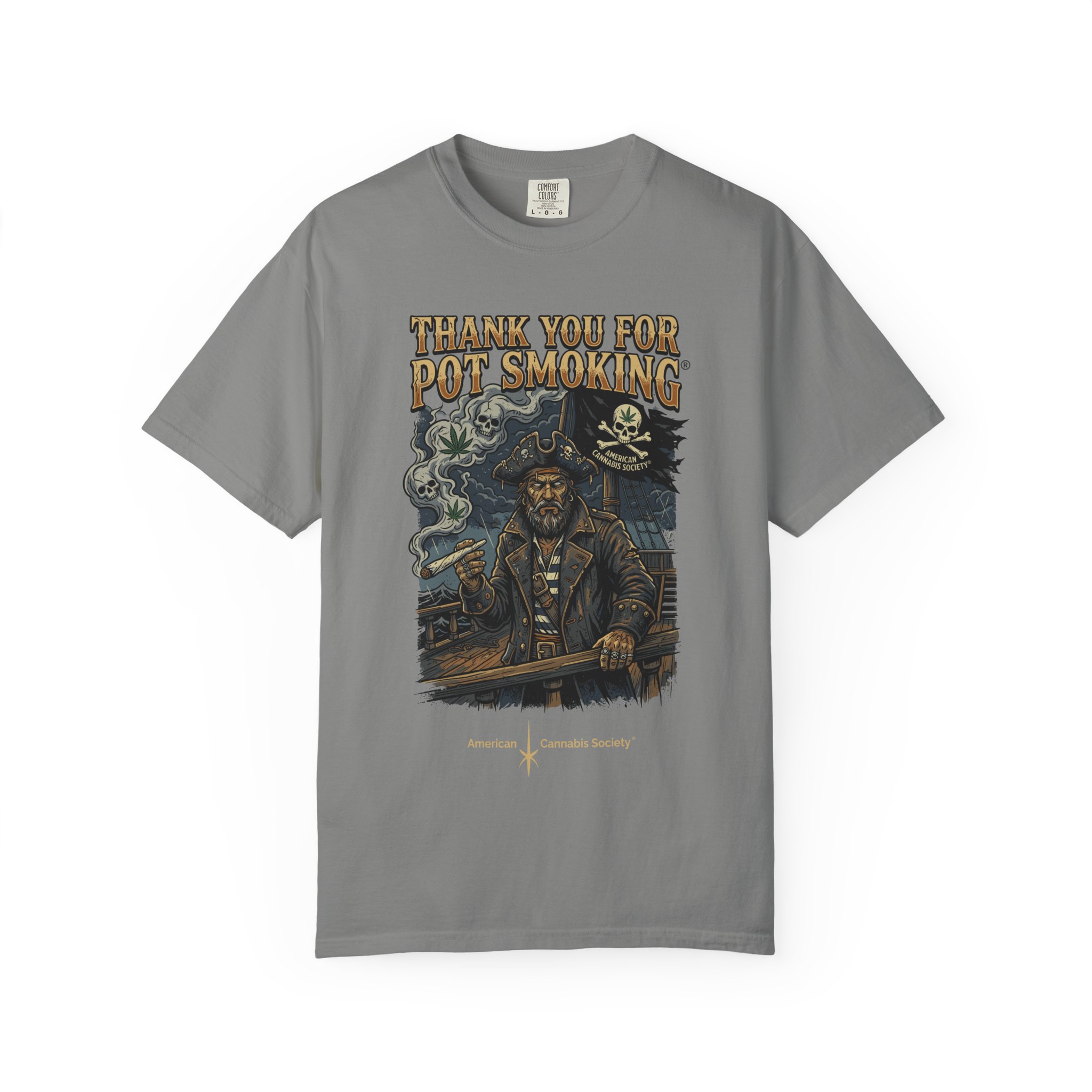 Thank You For Pot Smoking® Vintage Pirate Graphic T-Shirt - Image 33