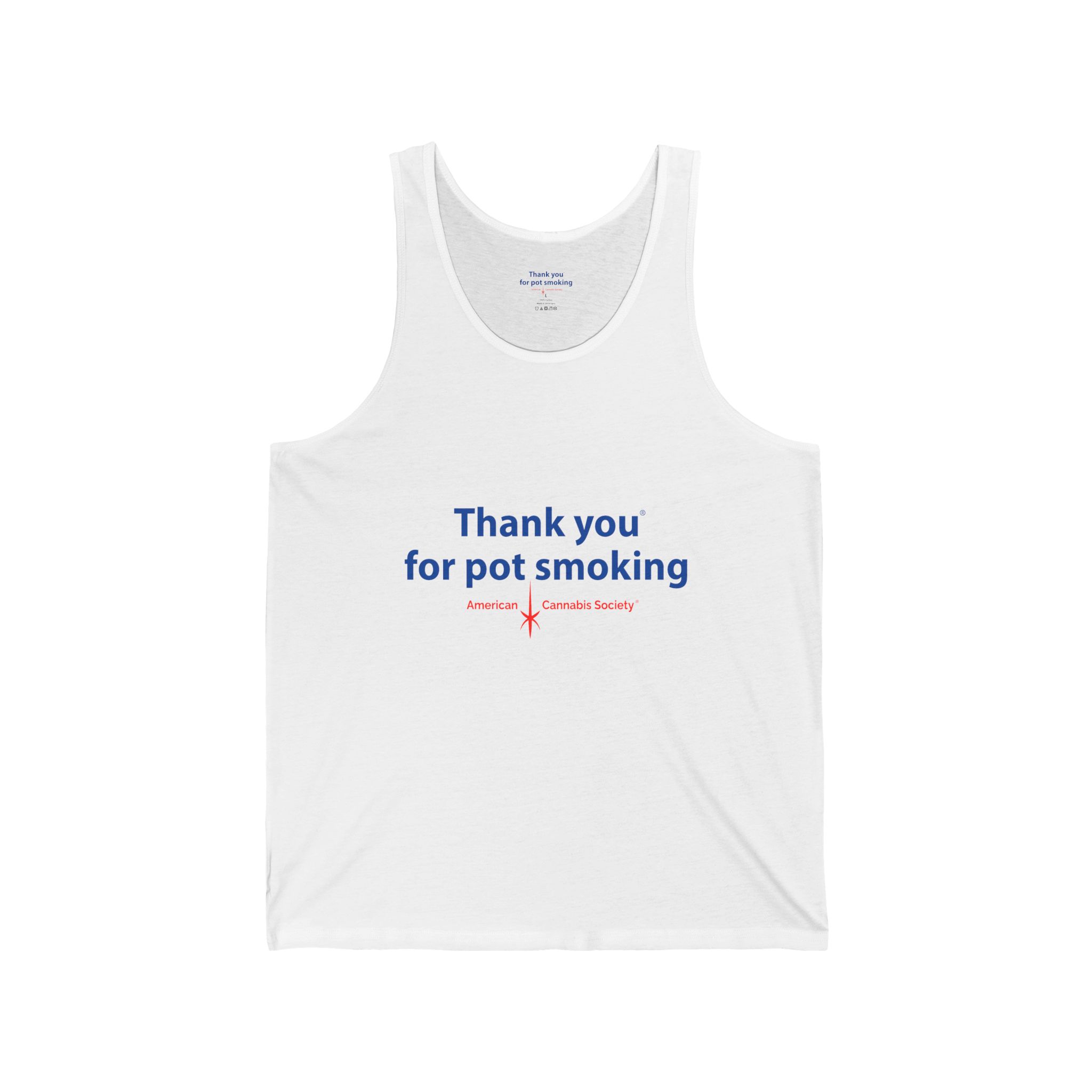 Thank You for Pot Smoking® Jersey Tank | ACS® Approved | THC Factor