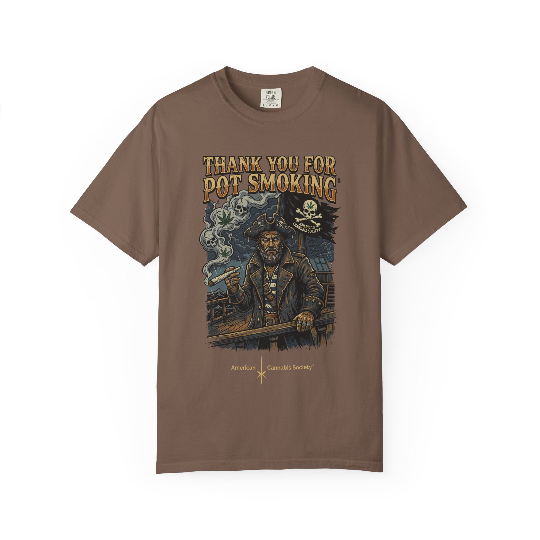 Thank You For Pot Smoking® Vintage Pirate Graphic T-Shirt - Image 9