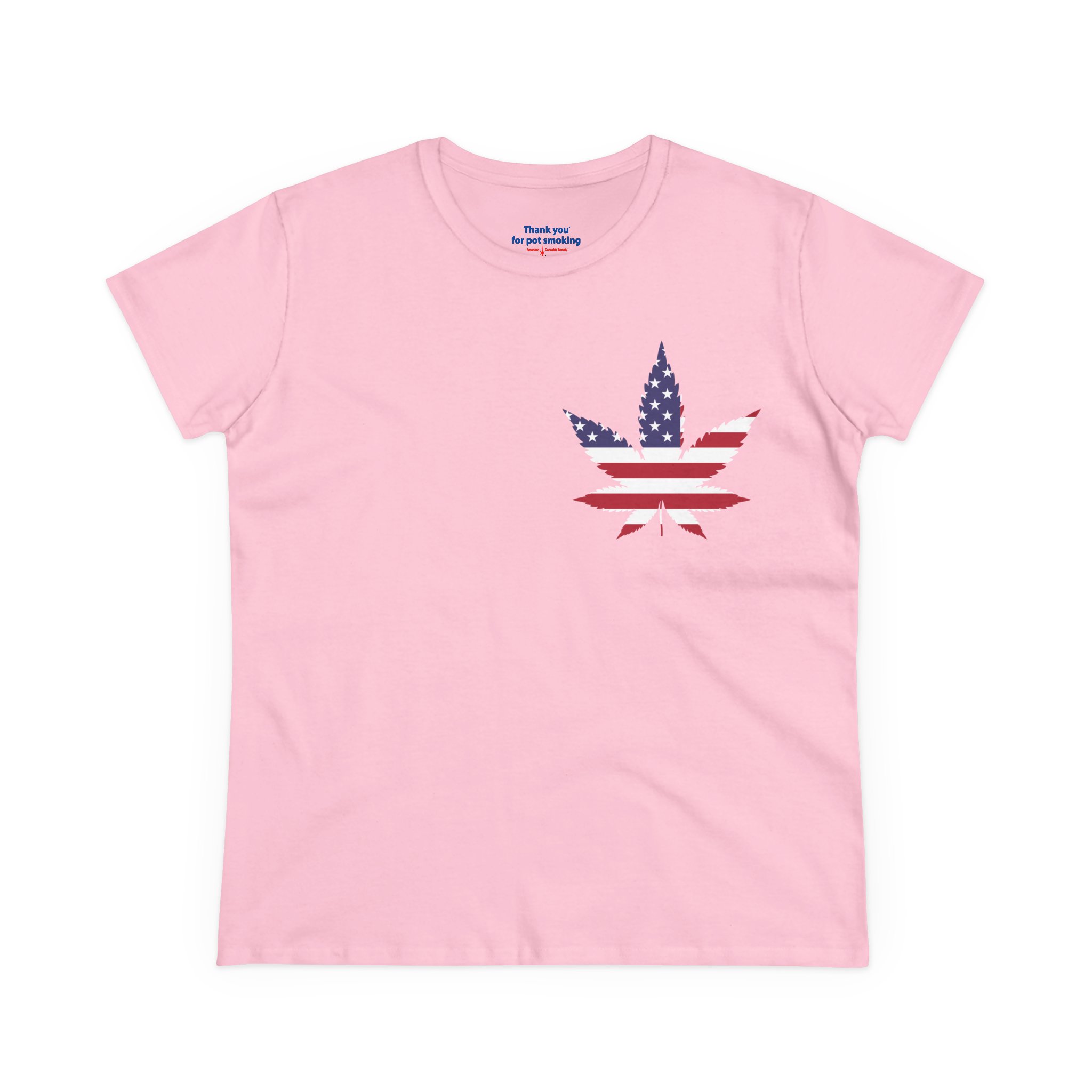 American Flag Leaf Tee — Women's Patriotic Cannabis Graphic T-Shirt - Image 29