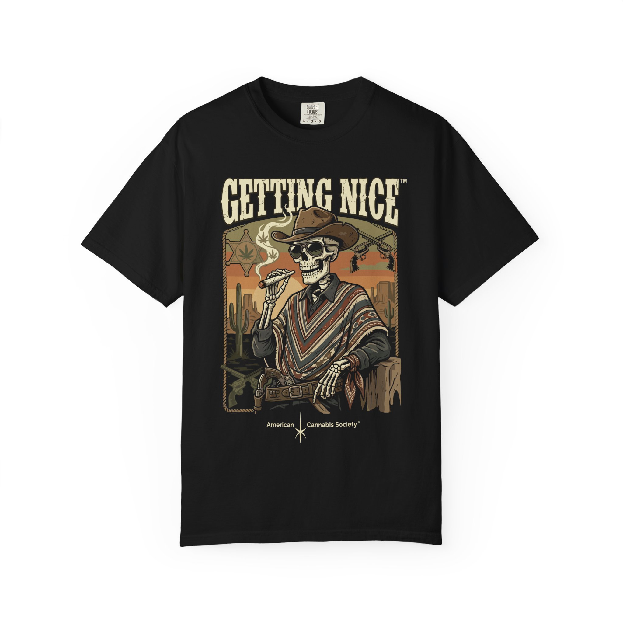 Getting Nice™ Skull T-Shirt — Retro Western Skeleton Graphic Tee - Image 41
