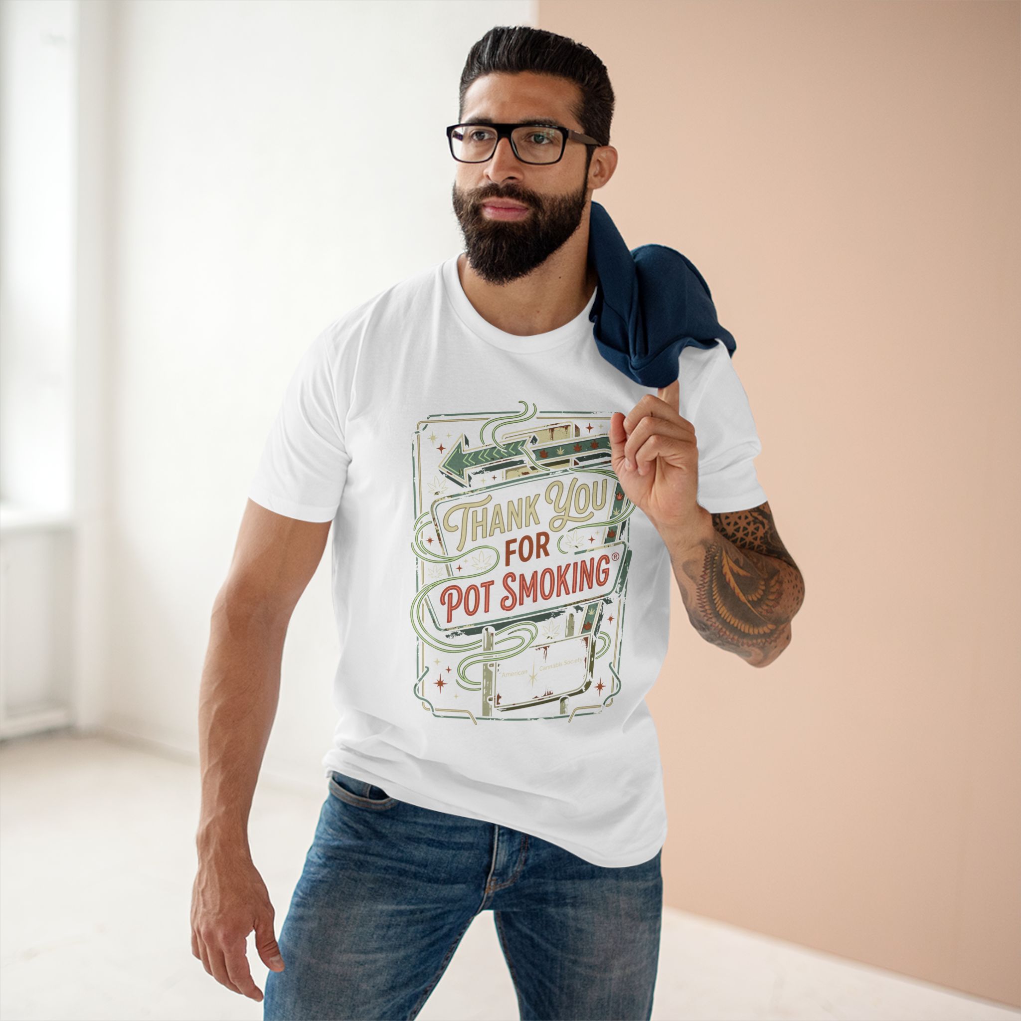 Thank You for Pot Smoking T-Shirt – Retro Cannabis Graphic Tee - Image 7
