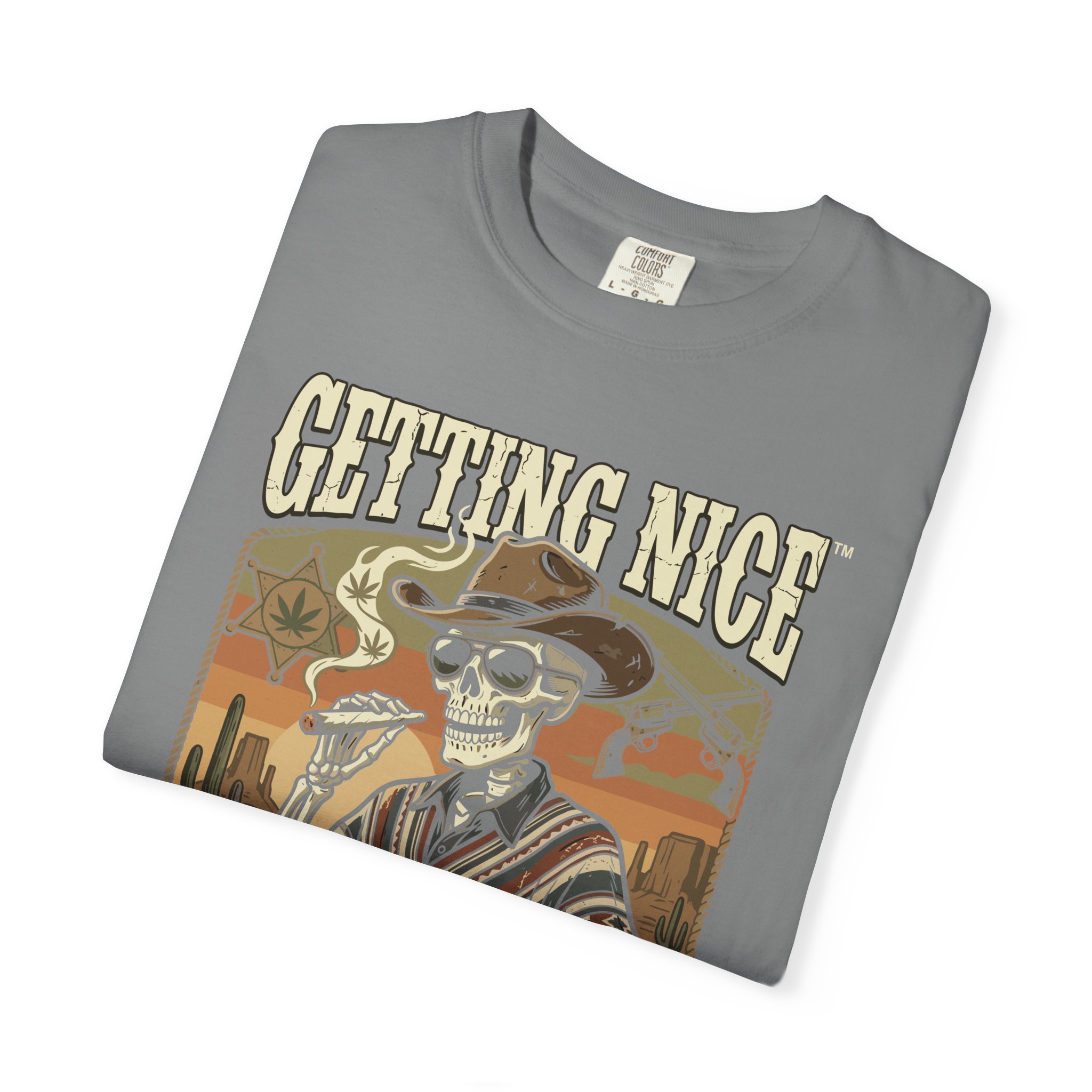 Getting Nice™ Skull T-Shirt — Retro Western Skeleton Graphic Tee - Image 23