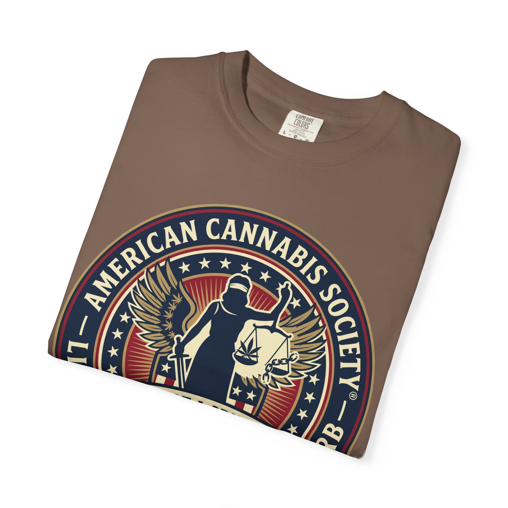 American Cannabis Society® “I Am Not a Criminal™” Liberty T-Shirt — Cannabis Crest Graphic Tee - Image 27
