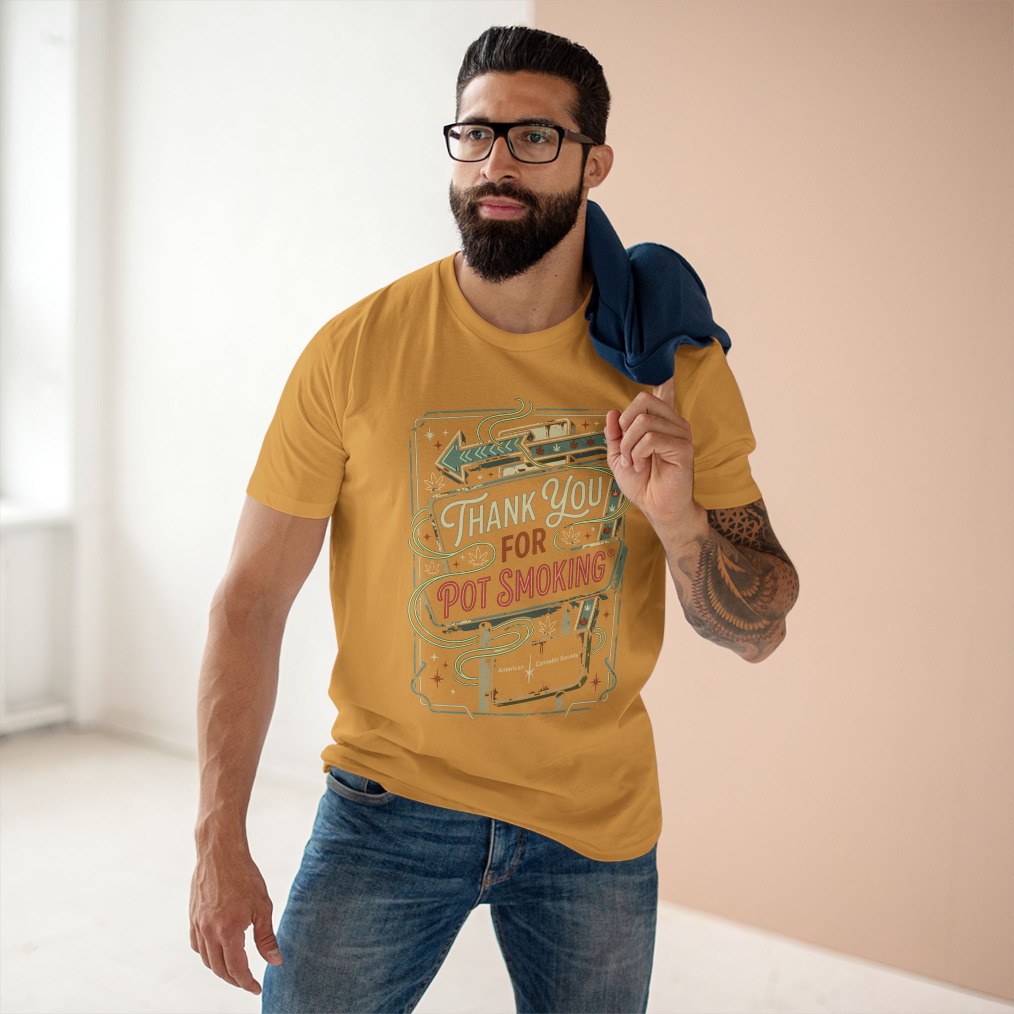 Thank You for Pot Smoking T-Shirt – Retro Cannabis Graphic Tee - Image 35