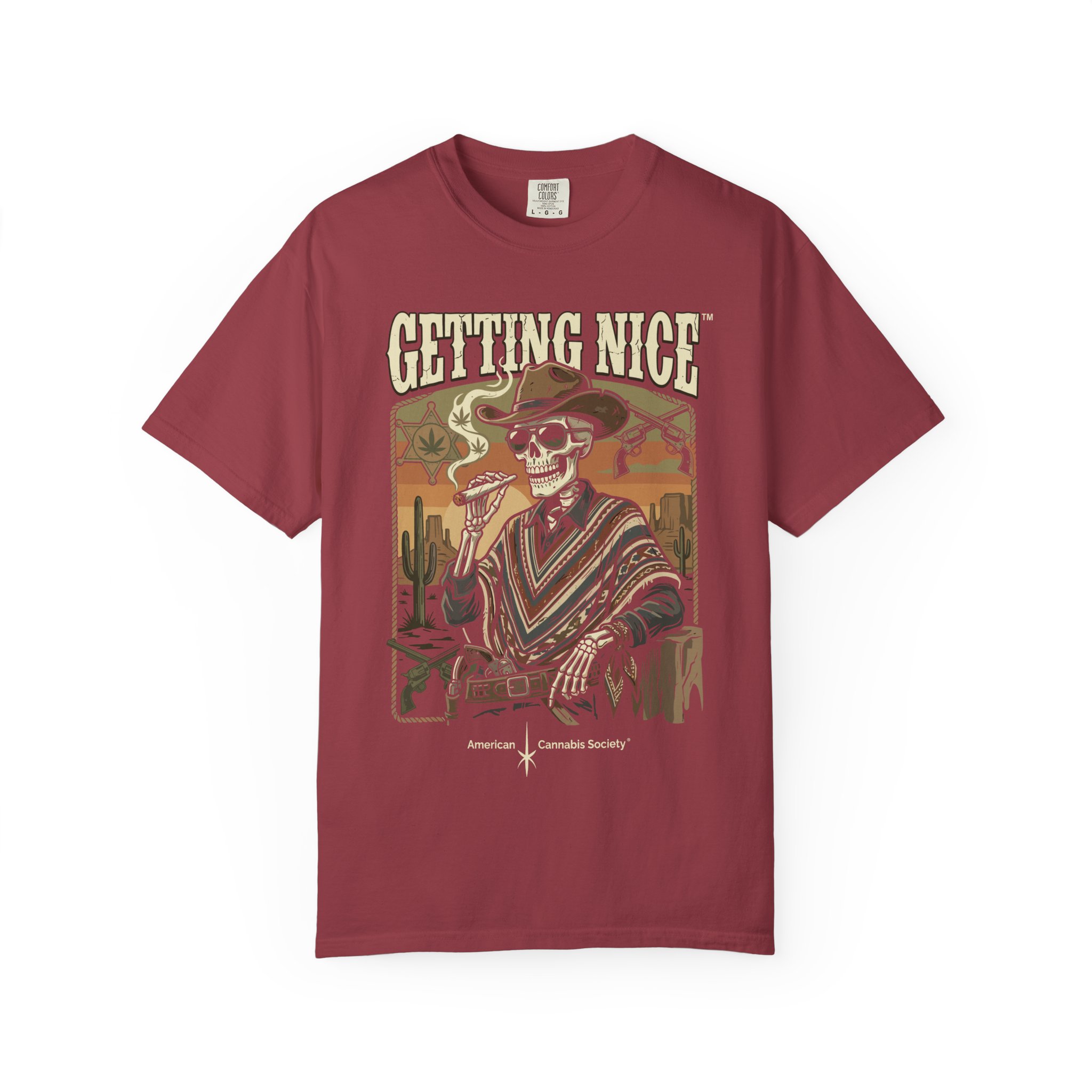 Getting Nice™ Skull T-Shirt — Retro Western Skeleton Graphic Tee - Image 53