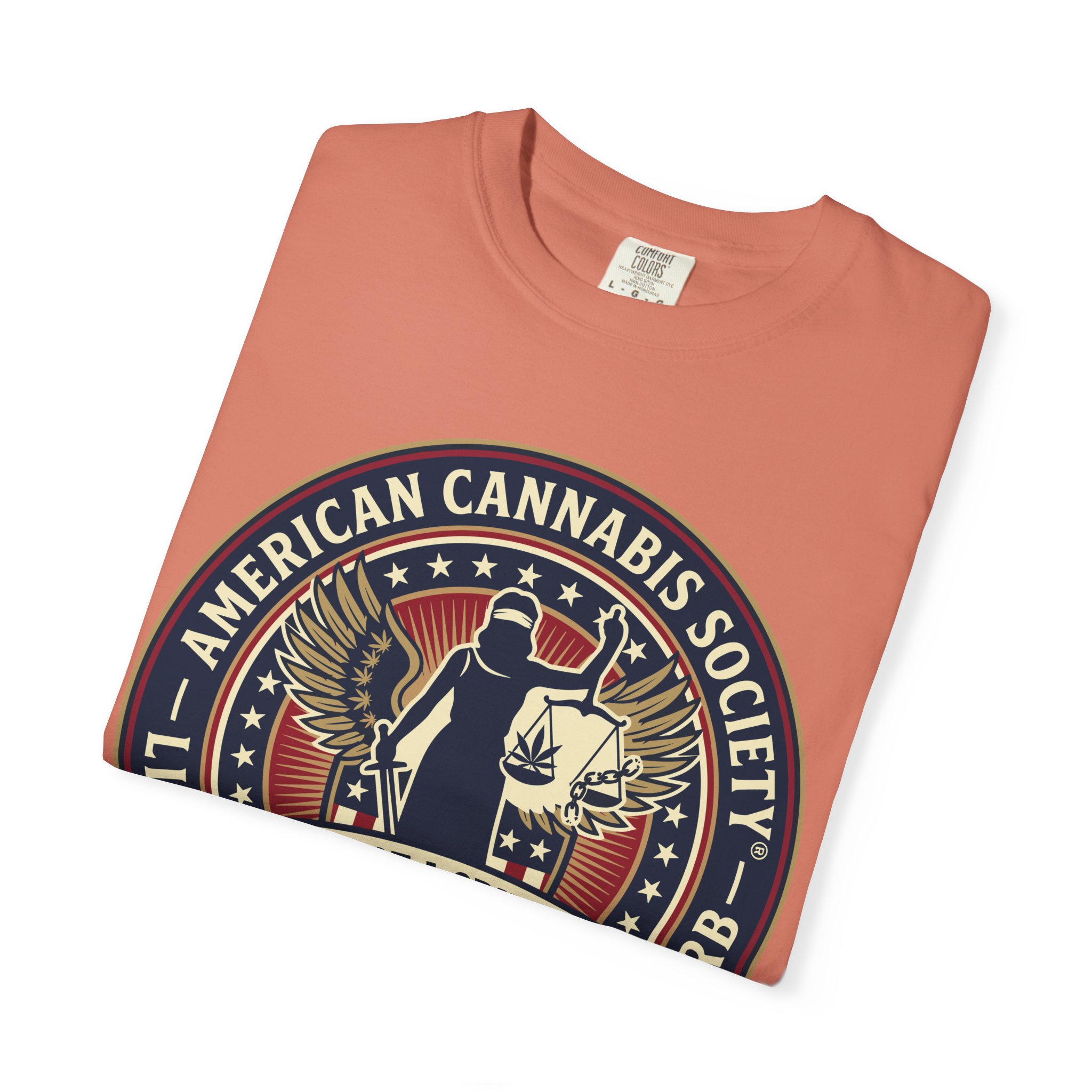 American Cannabis Society® “I Am Not a Criminal™” Liberty T-Shirt — Cannabis Crest Graphic Tee - Image 7