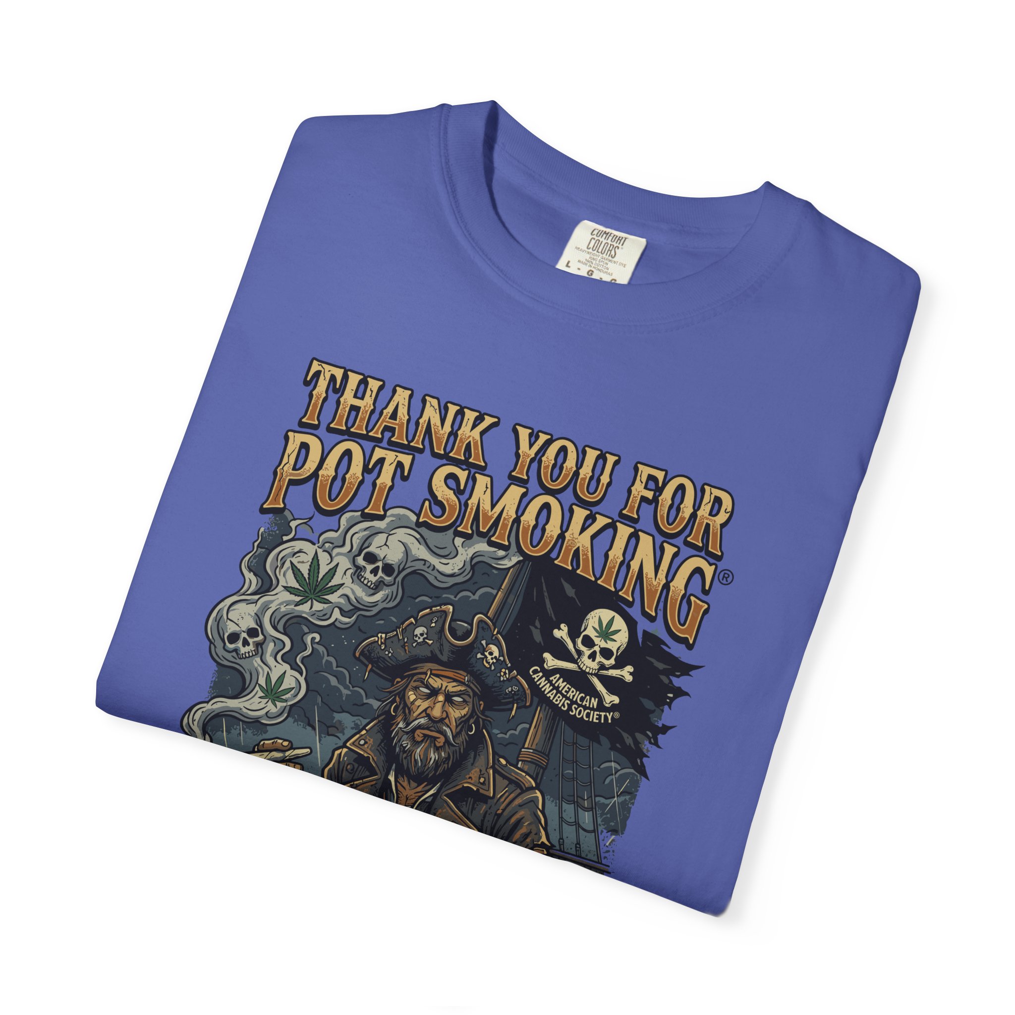 Thank You For Pot Smoking® Vintage Pirate Graphic T-Shirt - Image 31