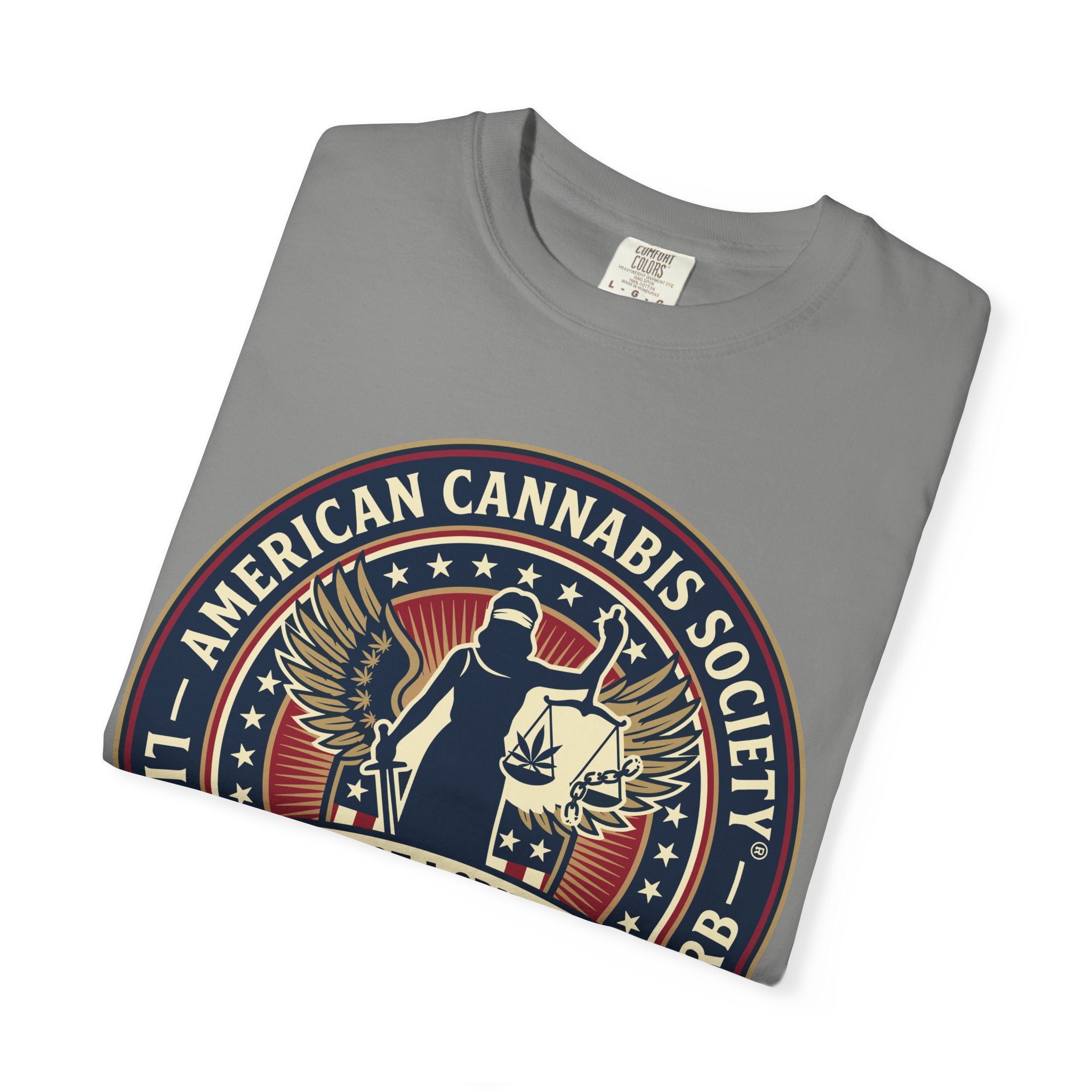 American Cannabis Society® “I Am Not a Criminal™” Liberty T-Shirt — Cannabis Crest Graphic Tee - Image 43