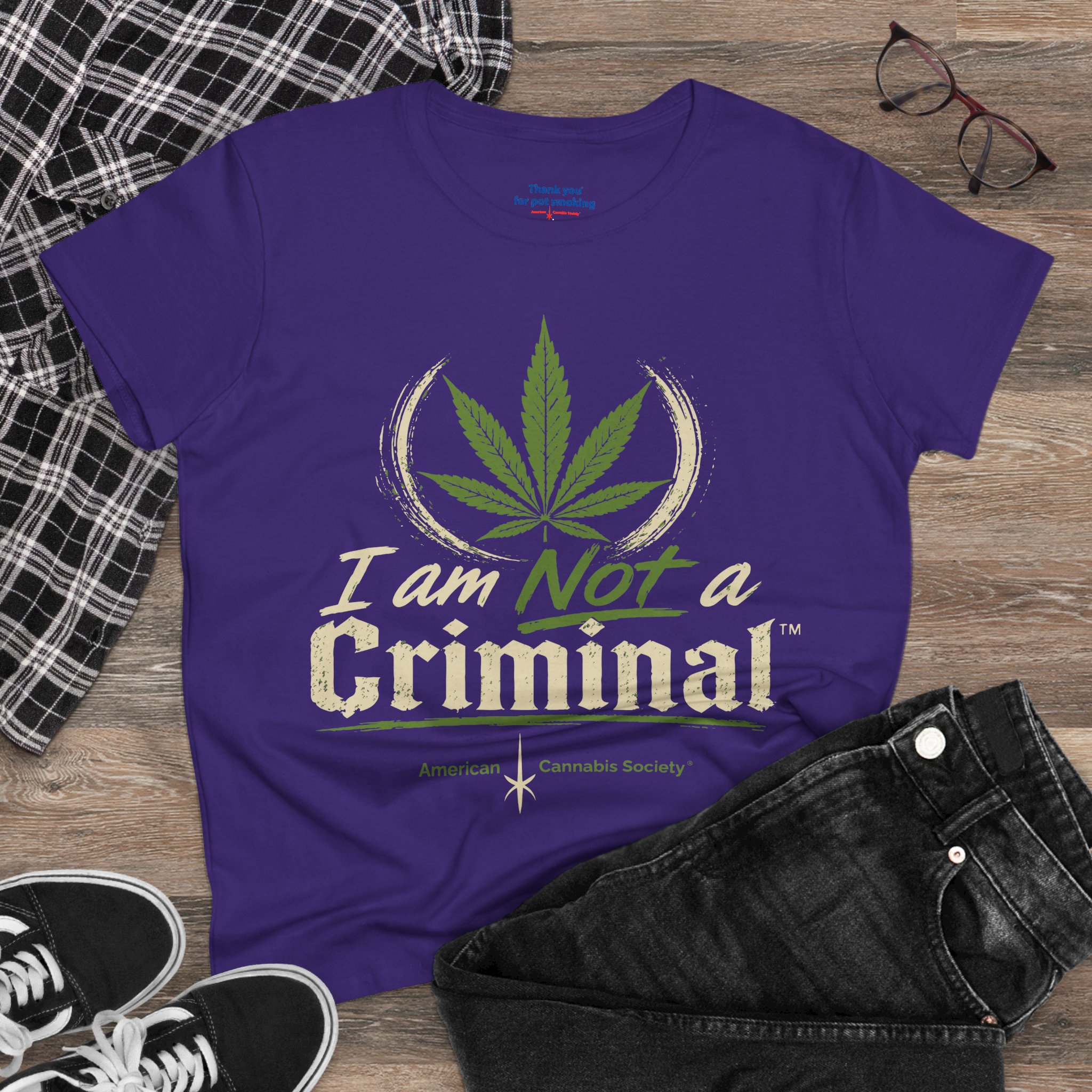 Women's Tee — "I Am Not a Criminal" Cannabis Leaf Graphic - Image 28