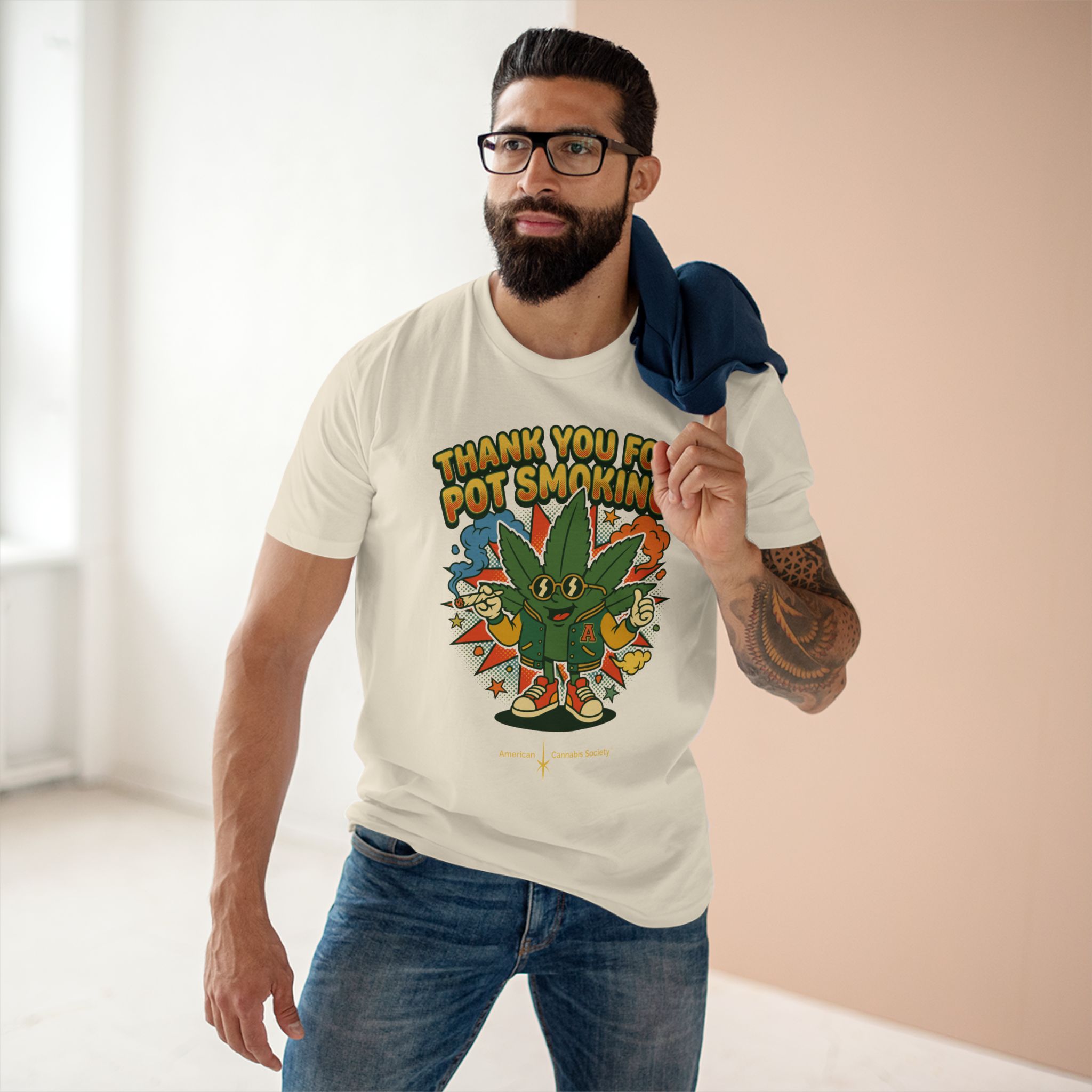 Thank You for Pot Smoking® T-Shirt — Retro Cannabis Graphic Tee - Image 15
