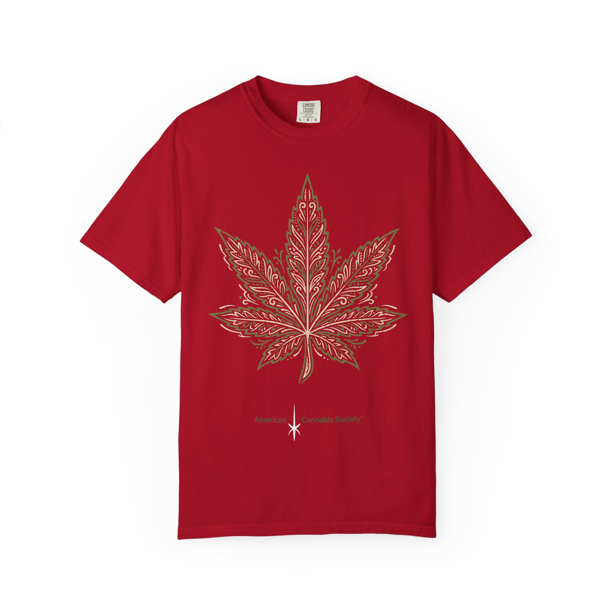 Cannabis Leaf Graphic T-Shirt – American Cannabis Society® Minimal Tee - Image 53