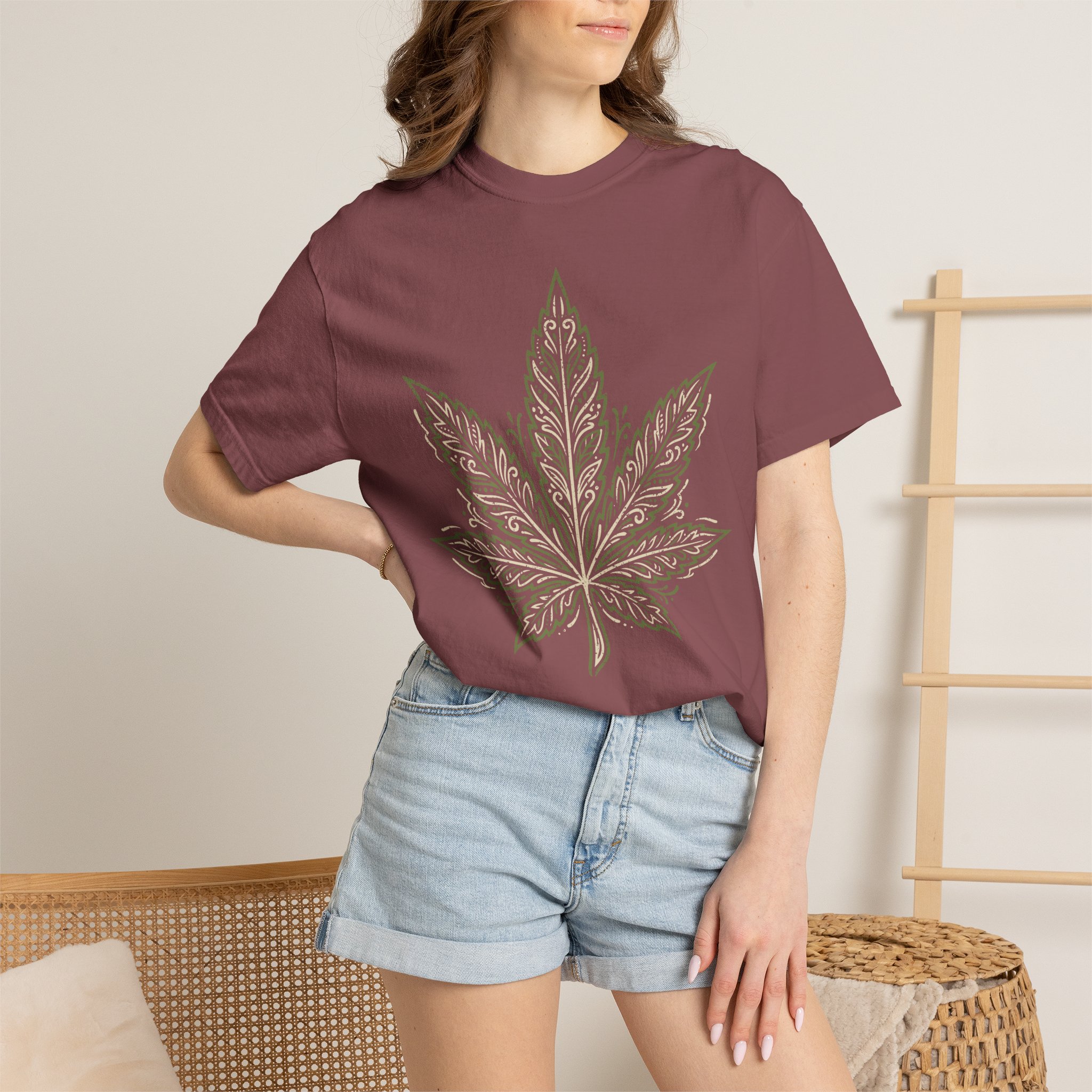 Cannabis Leaf Graphic T-Shirt – American Cannabis Society® Minimal Tee - Image 16