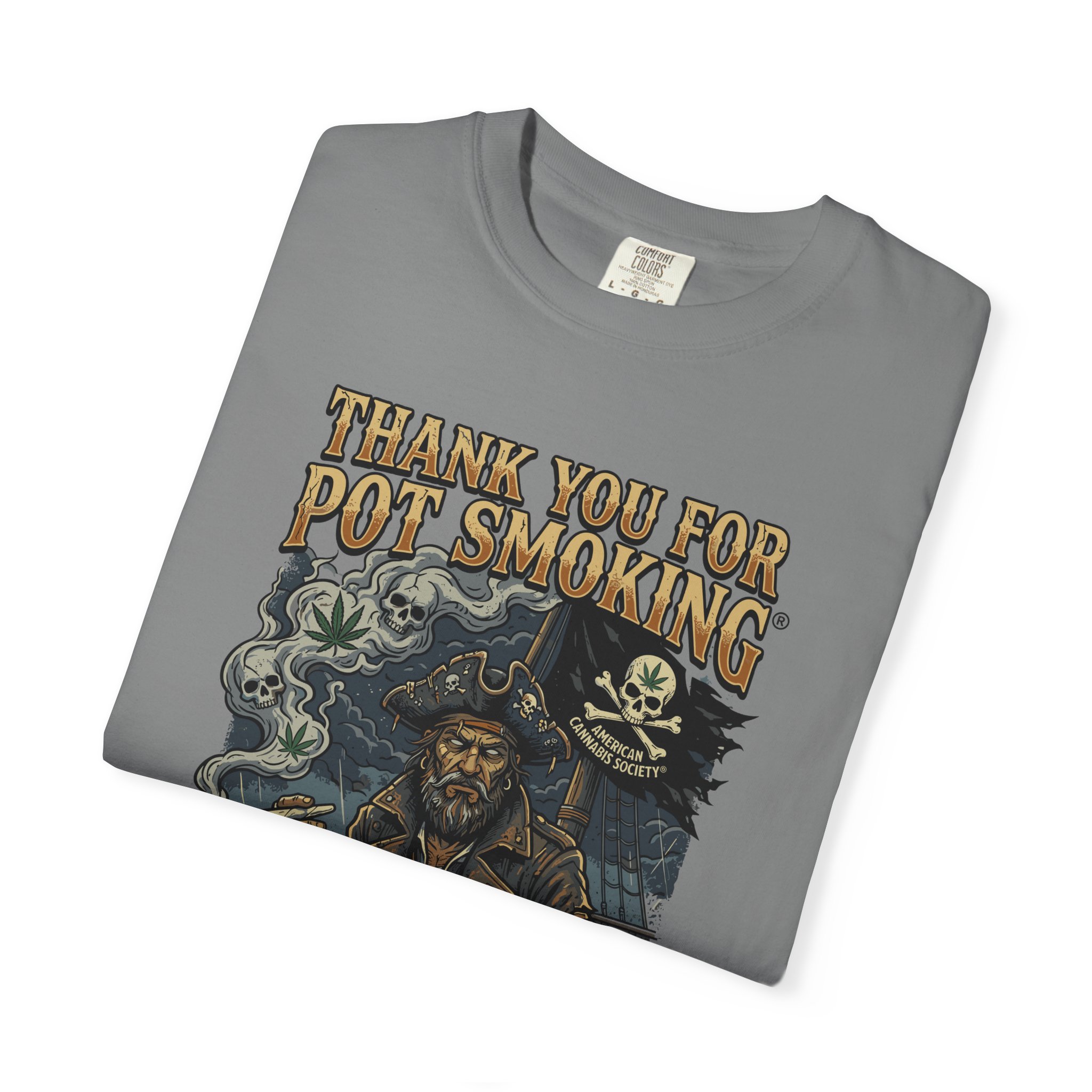 Thank You For Pot Smoking® Vintage Pirate Graphic T-Shirt - Image 19