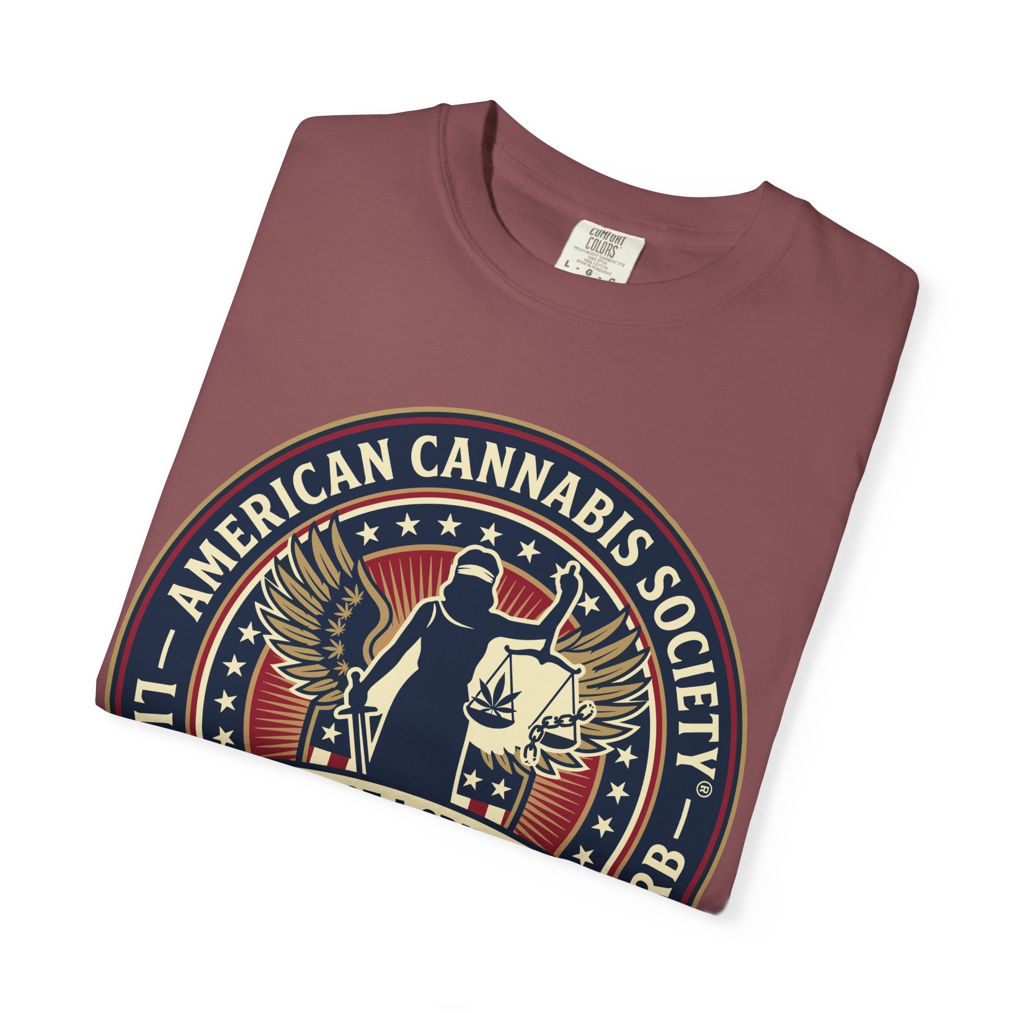 American Cannabis Society® “I Am Not a Criminal™” Liberty T-Shirt — Cannabis Crest Graphic Tee - Image 15