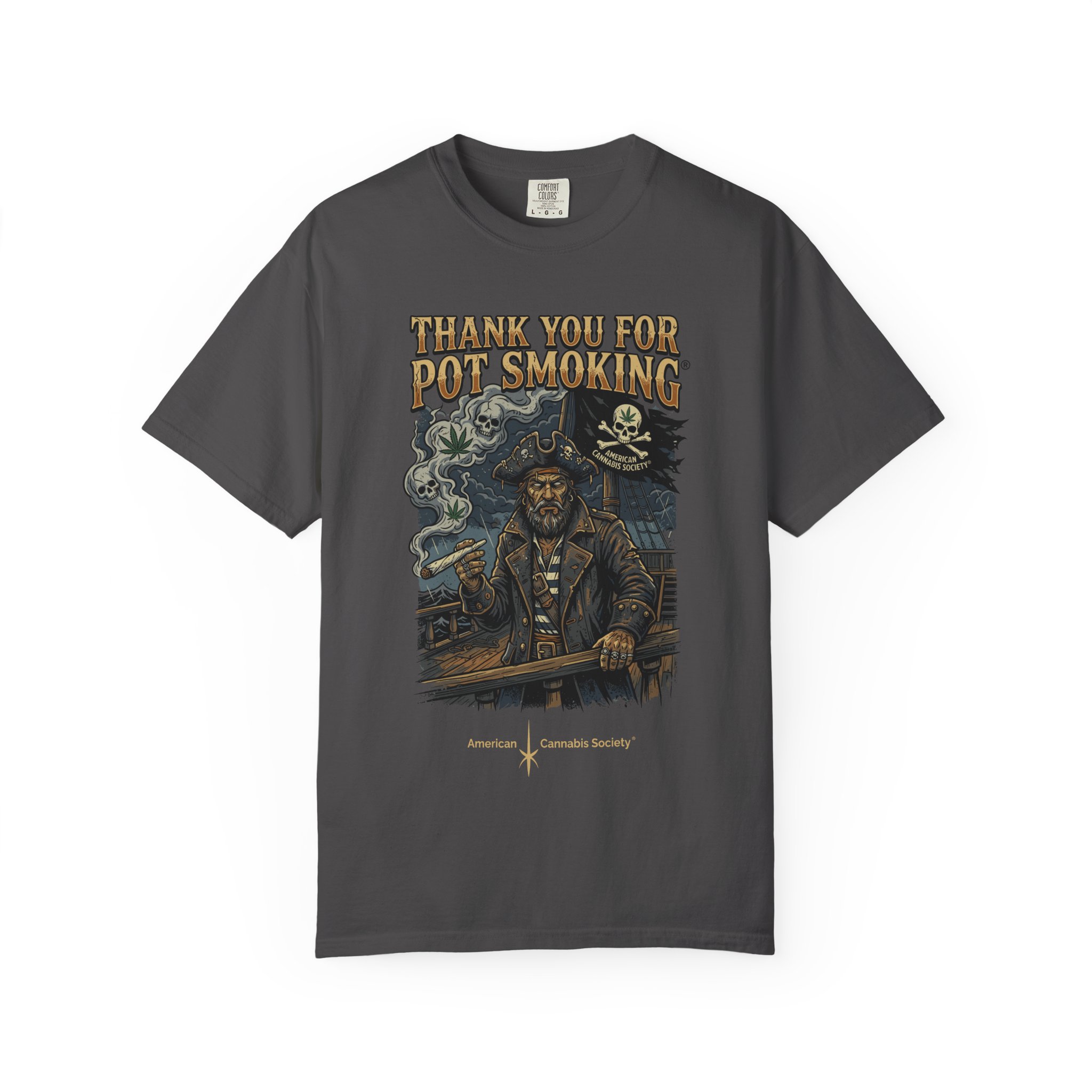 Thank You For Pot Smoking® Vintage Pirate Graphic T-Shirt - Image 37