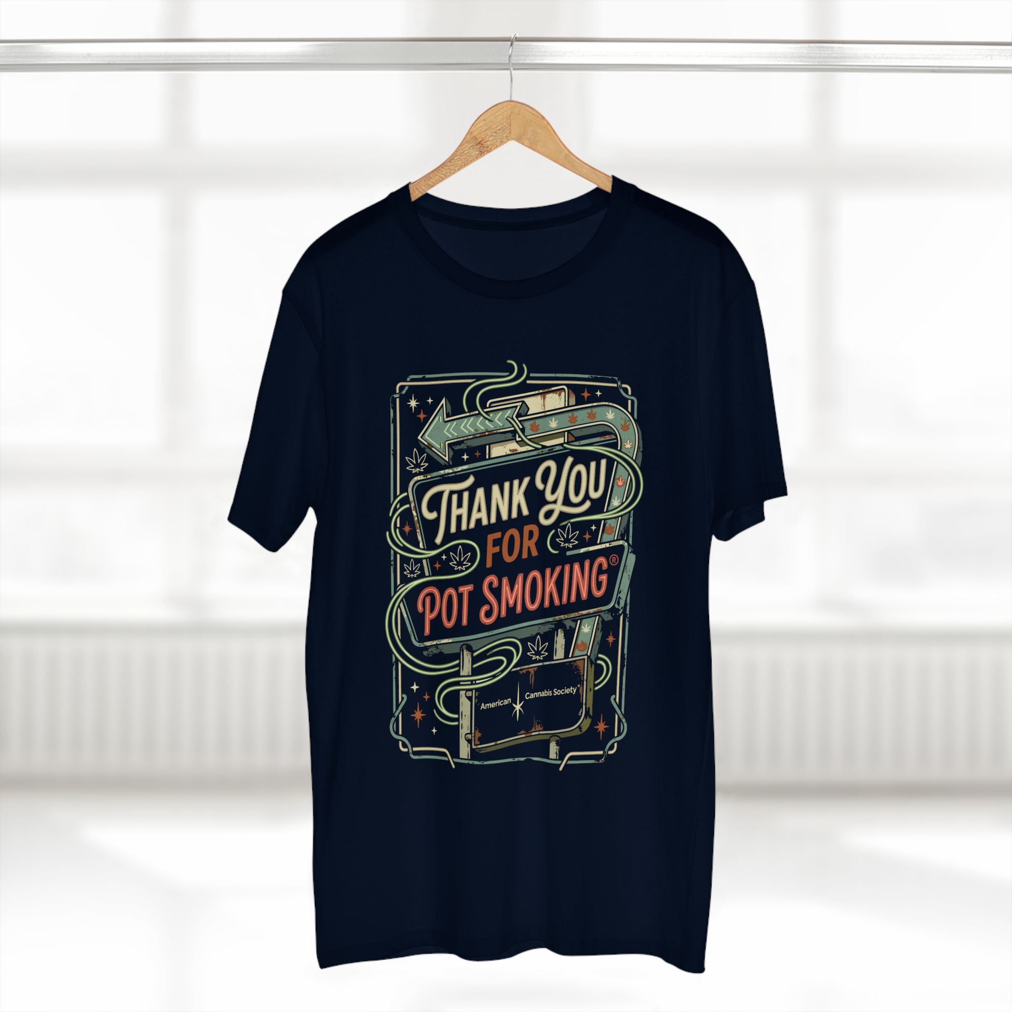Thank You for Pot Smoking T-Shirt – Retro Cannabis Graphic Tee - Image 4