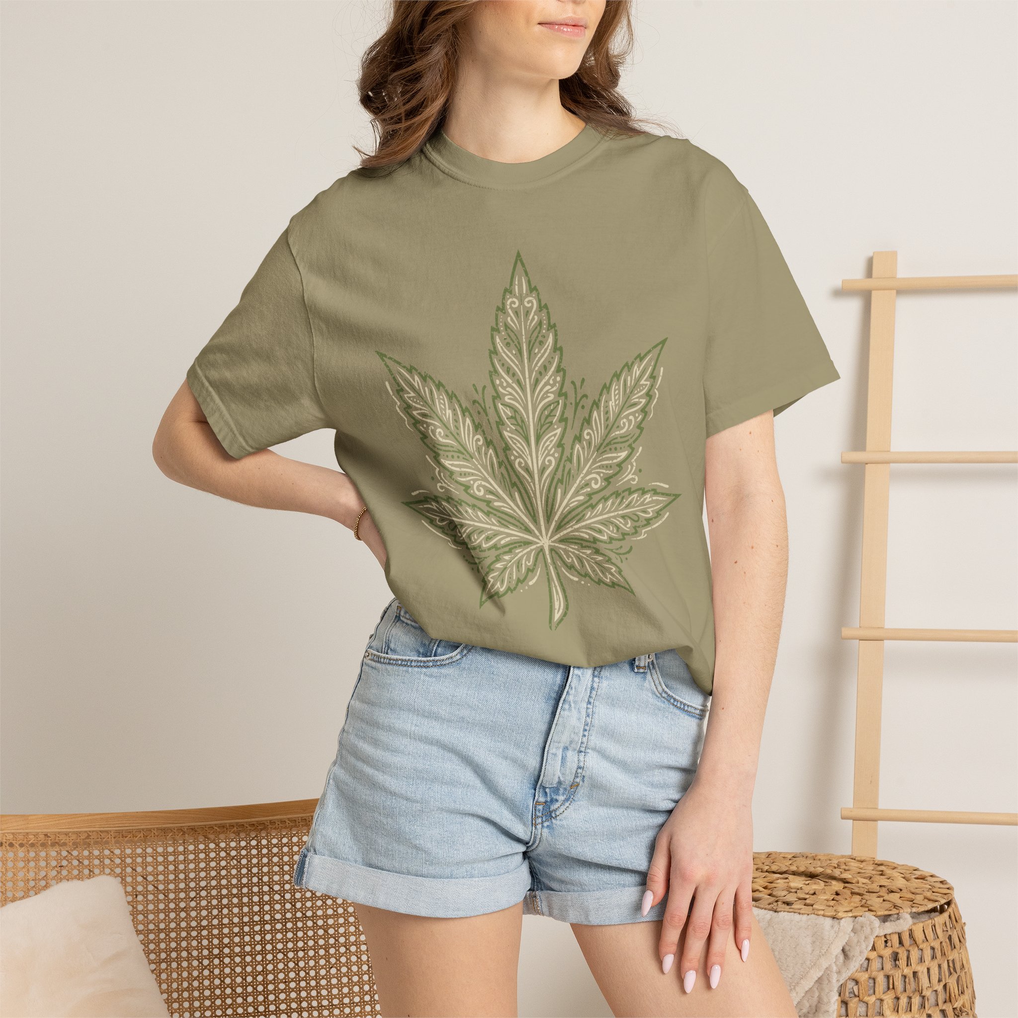 Cannabis Leaf Graphic T-Shirt – American Cannabis Society® Minimal Tee - Image 24