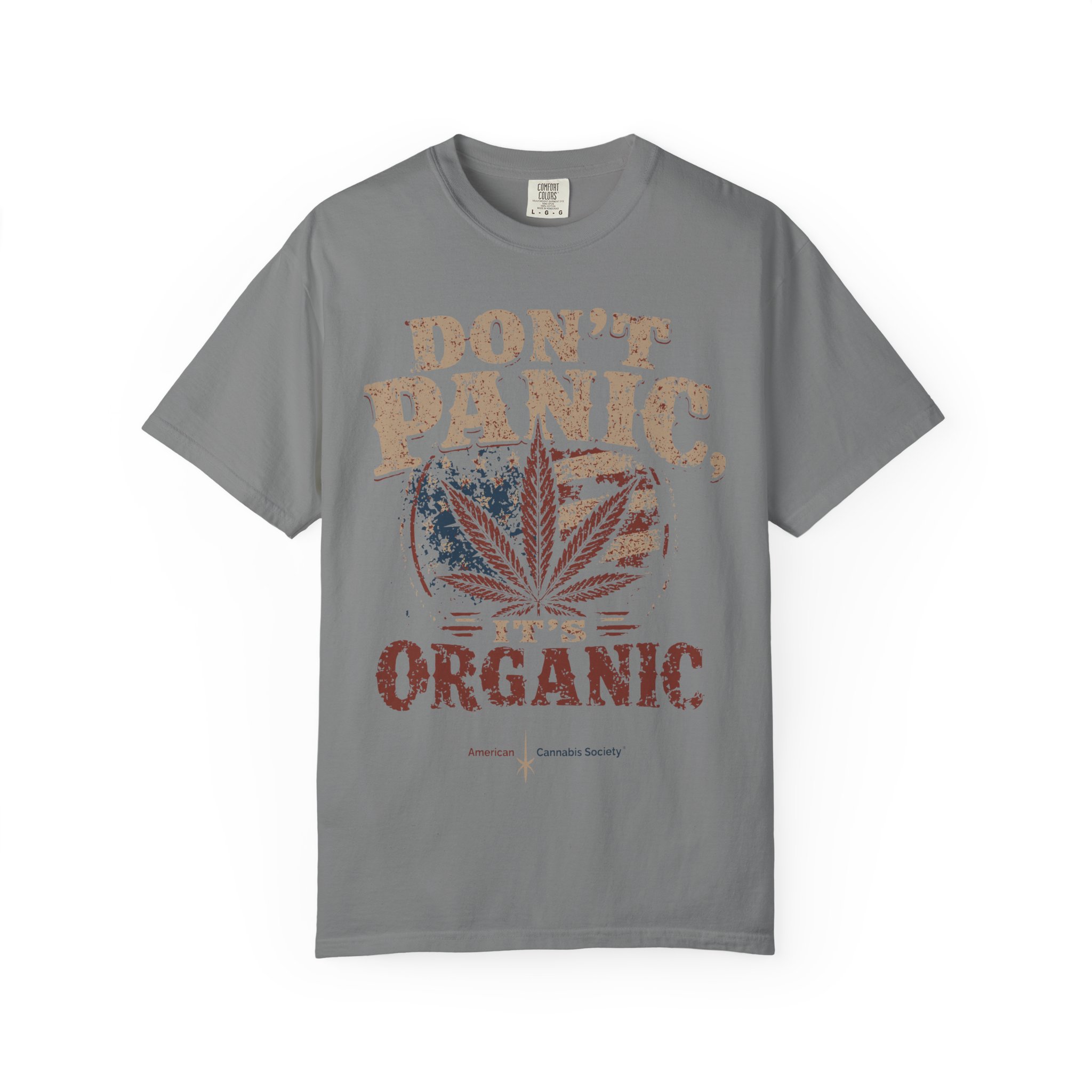 American Cannabis Society® “Don’t Panic It’s Organic” T-Shirt — Vintage Cannabis Leaf Graphic Tee - Image 32