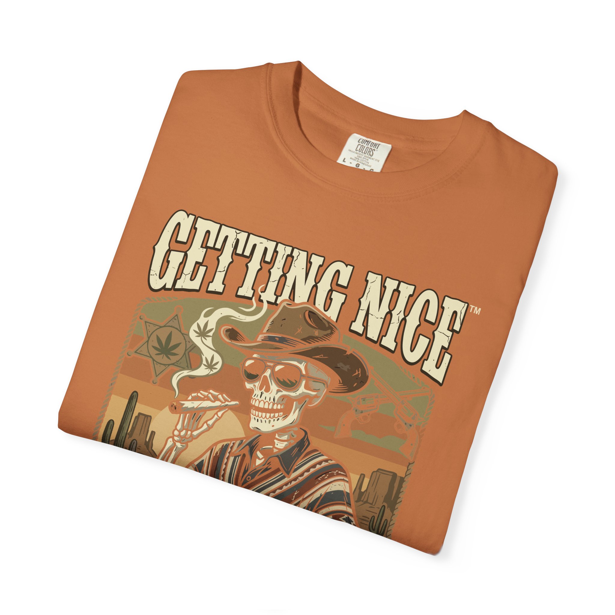 Getting Nice™ Skull T-Shirt — Retro Western Skeleton Graphic Tee - Image 11