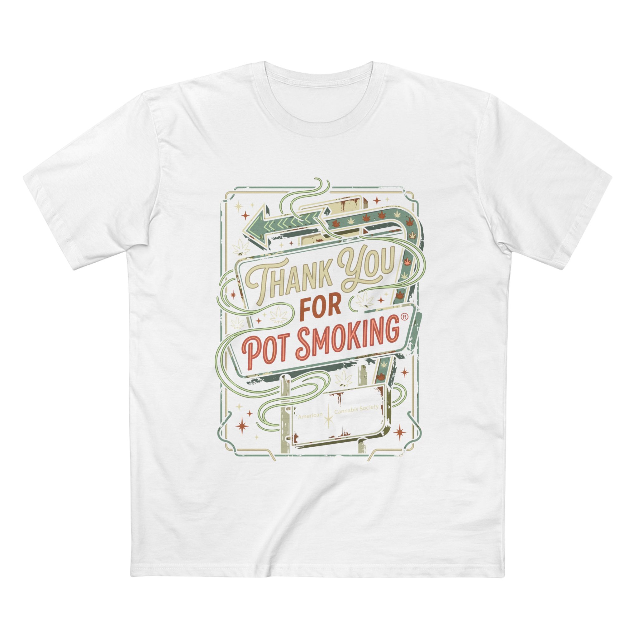 Thank You for Pot Smoking T-Shirt – Retro Cannabis Graphic Tee - Image 5