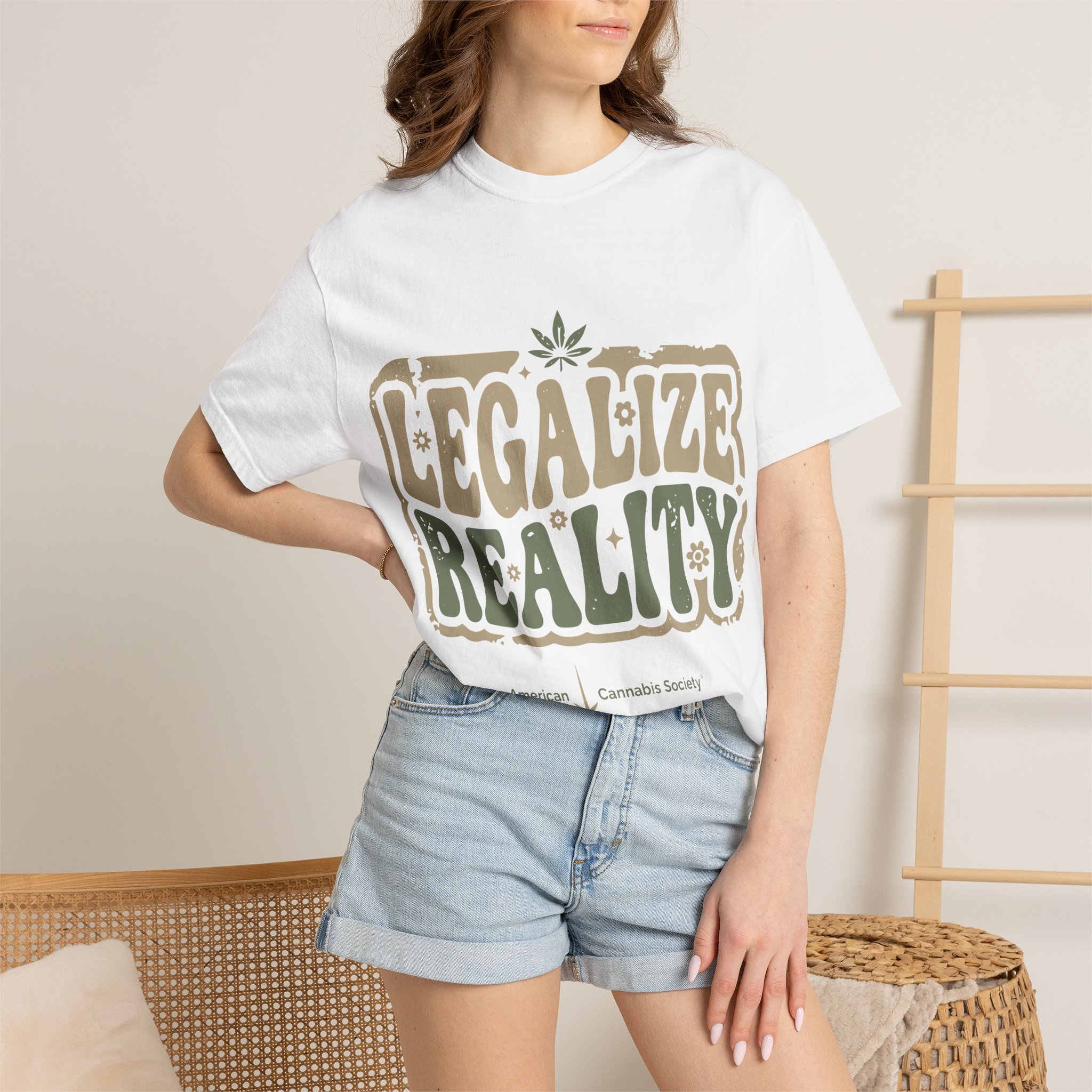 American Cannabis Society® “Legalize Reality” T-Shirt — Retro Cannabis Advocacy Graphic Tee - Image 4
