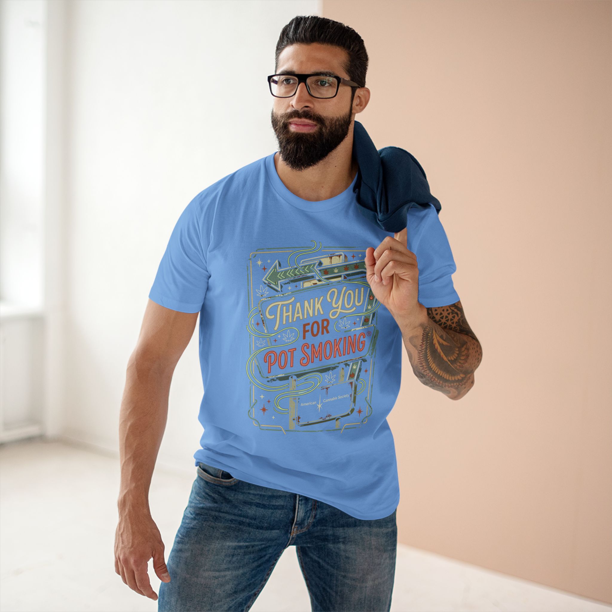 Thank You for Pot Smoking T-Shirt – Retro Cannabis Graphic Tee - Image 55
