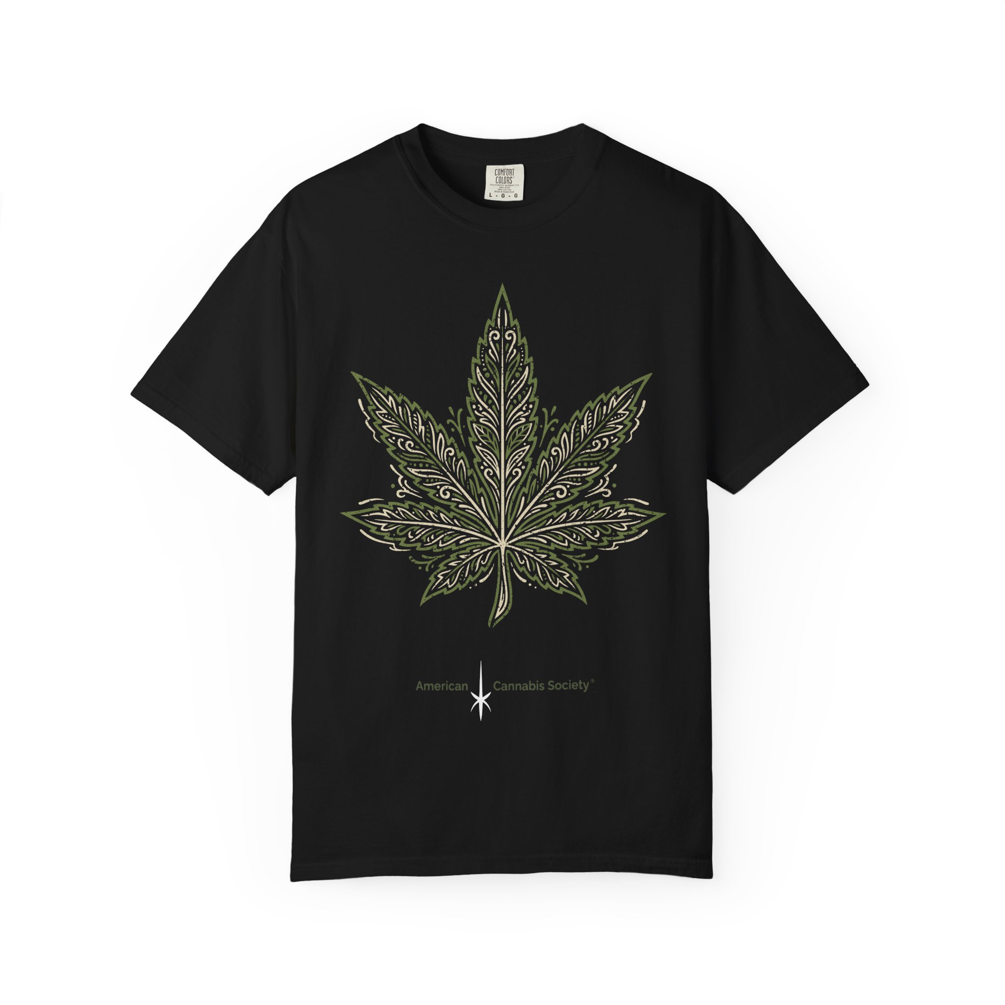 Cannabis Leaf Graphic T-Shirt – American Cannabis Society® Minimal Tee