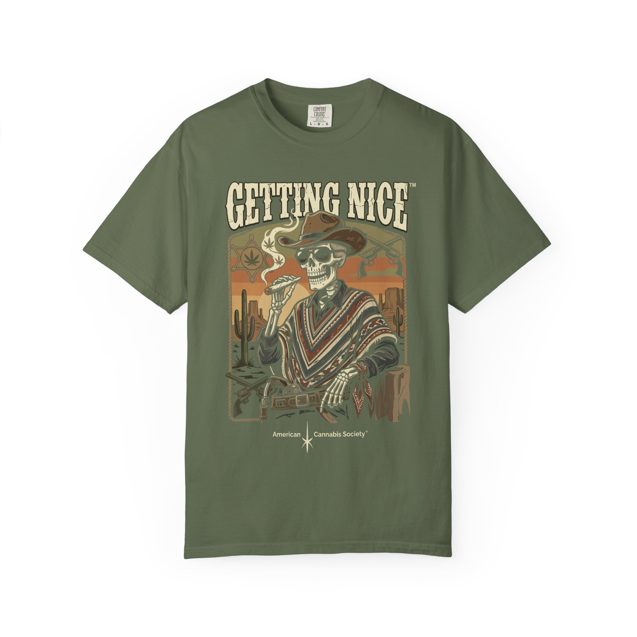Getting Nice™ Skull T-Shirt — Retro Western Skeleton Graphic Tee - Image 25