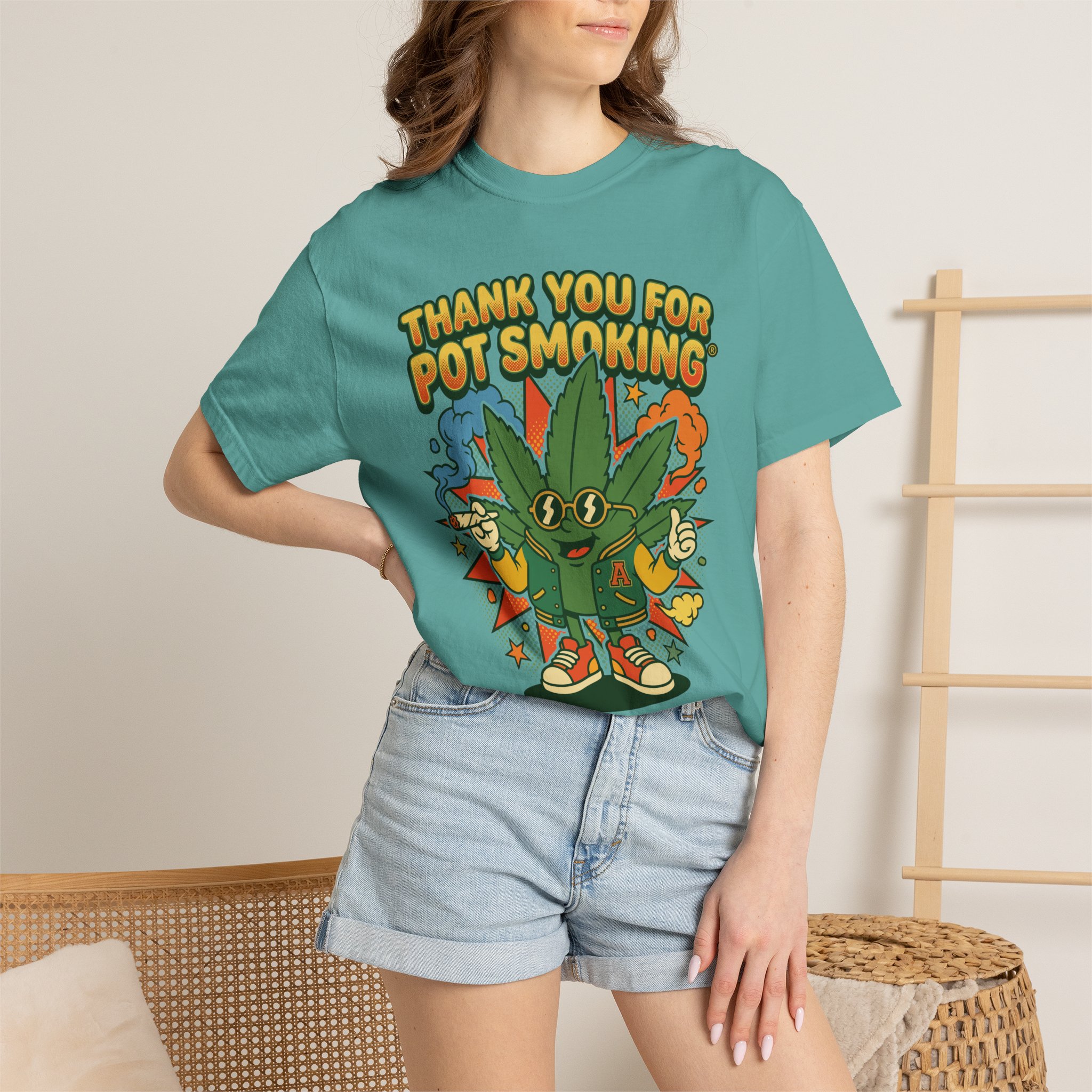 Thank You For Pot Smoking® Retro Cartoon T-Shirt - Image 40