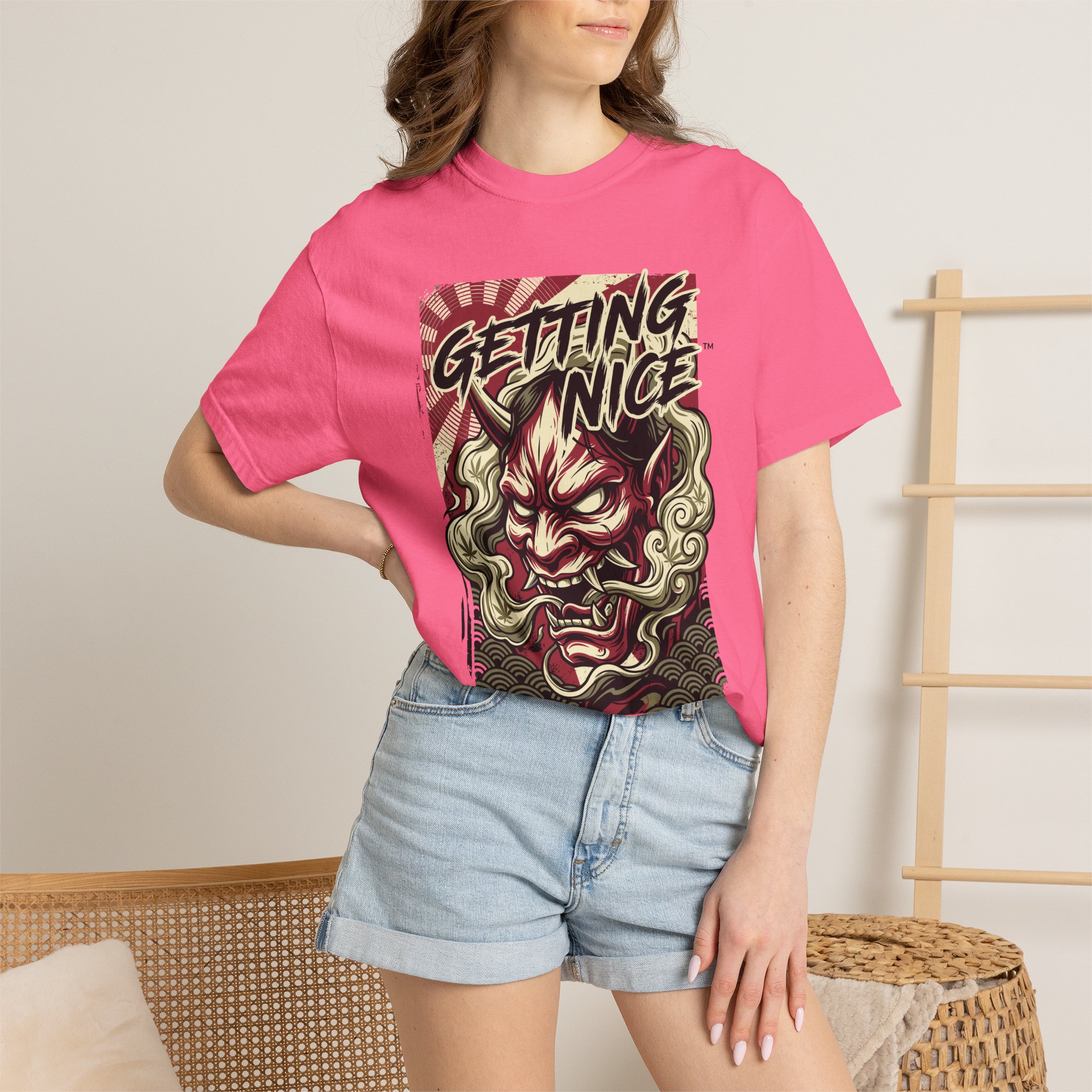 Getting Nice™ Oni Graphic T-Shirt — Japanese Demon Streetwear Tee - Image 44