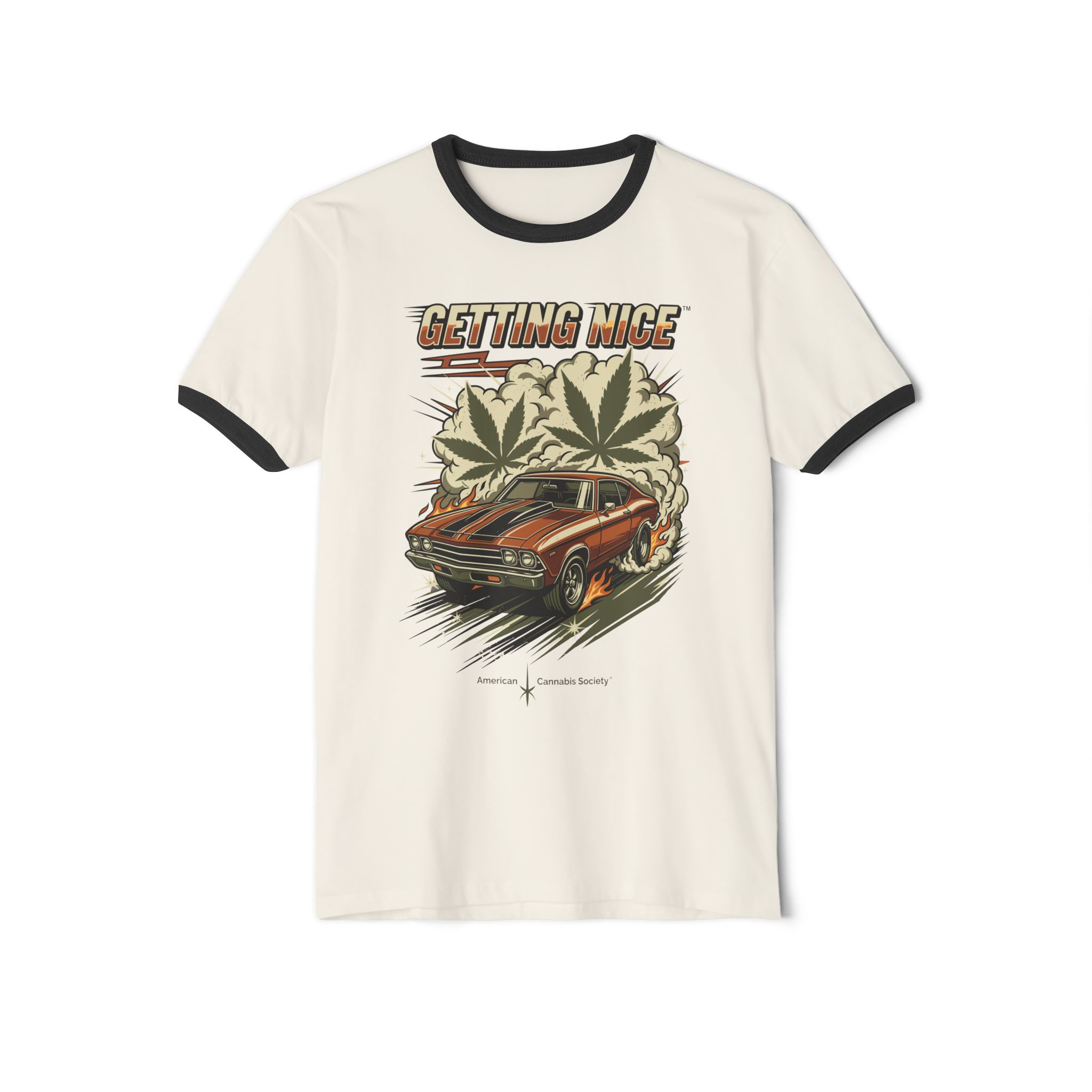 Getting Nice Vintage Car Ringer T-Shirt - Image 9