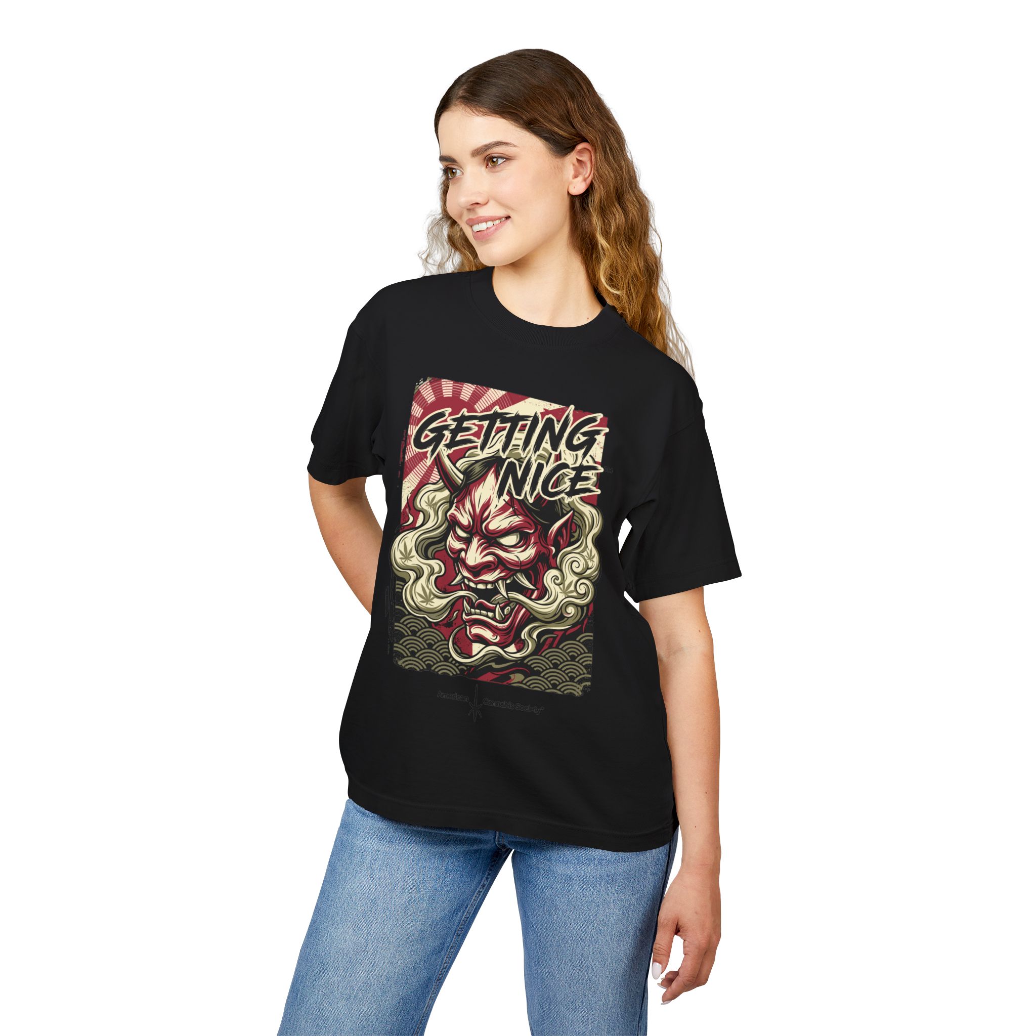 Getting Nice Oni Graphic Tee — Japanese Demon Mask Streetwear Shirt - Image 19