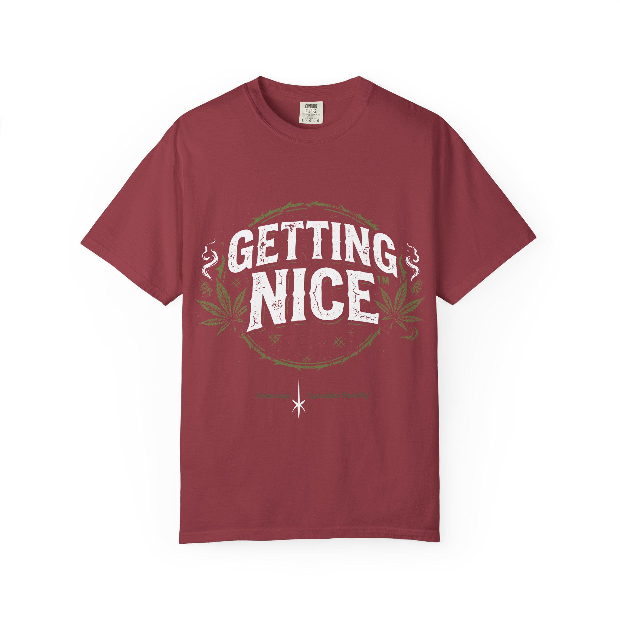 Cannabis Leaf Vintage Logo T-Shirt — American Cannabis Society® Garment-Dyed Tee - Image 49