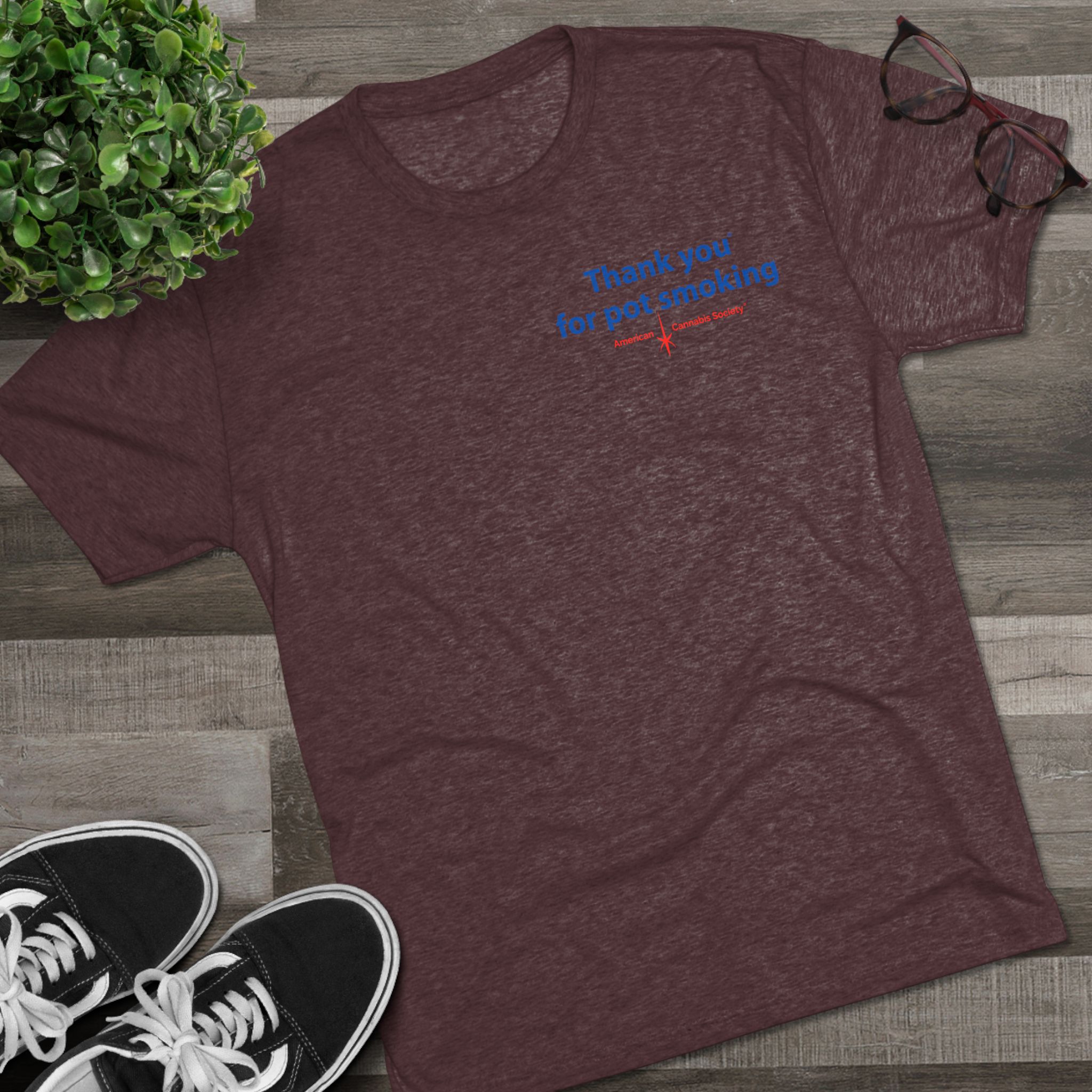 Thank You for Pot Smoking® Tri-Blend Crew Tee | ACS® Approved | THC Factor - Image 55