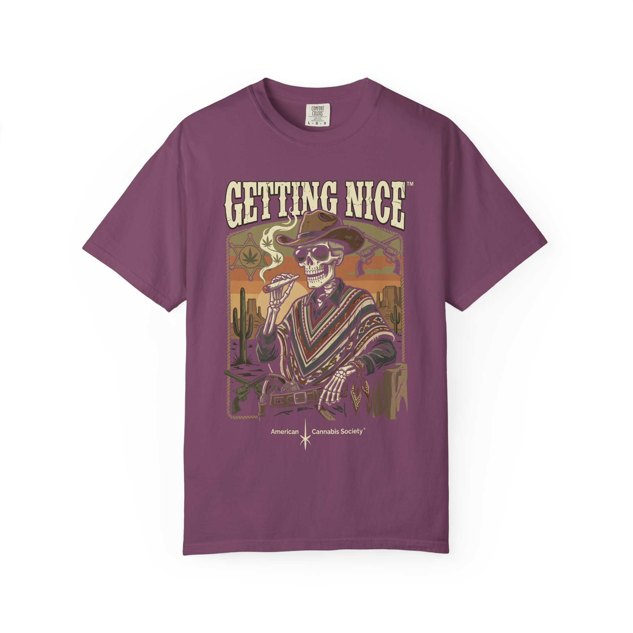 Getting Nice™ Skull T-Shirt — Retro Western Skeleton Graphic Tee - Image 49