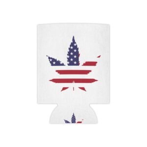 Can Cooler — "Thank You for Pot Smoking®" American Flag Cannabis Koozie