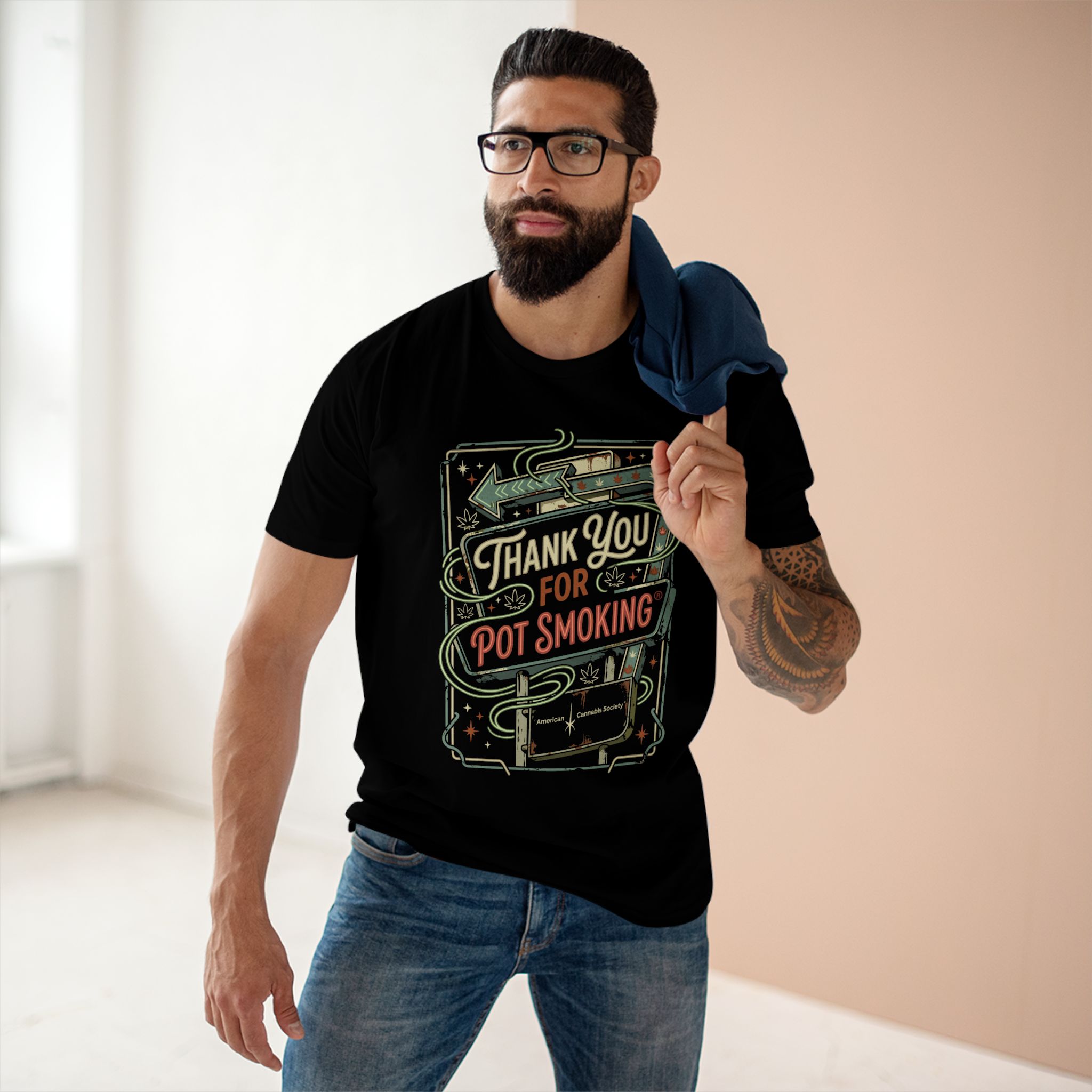 Thank You for Pot Smoking T-Shirt – Retro Cannabis Graphic Tee - Image 15