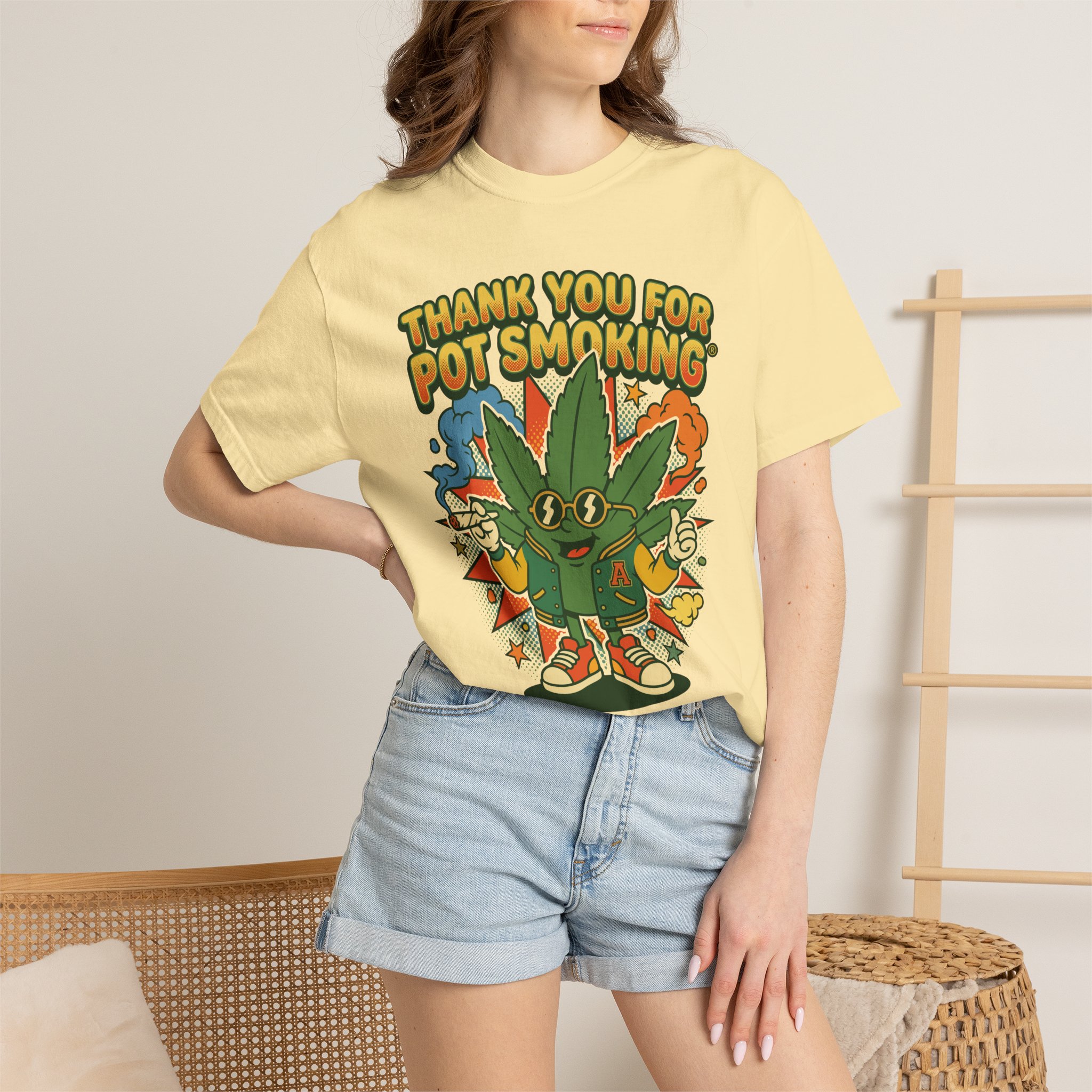 Thank You For Pot Smoking® Retro Cartoon T-Shirt - Image 8