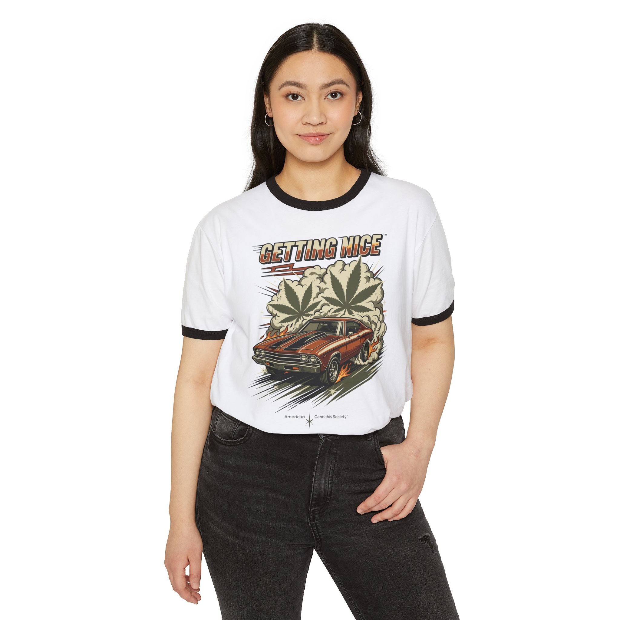 Getting Nice Vintage Car Ringer T-Shirt - Image 15