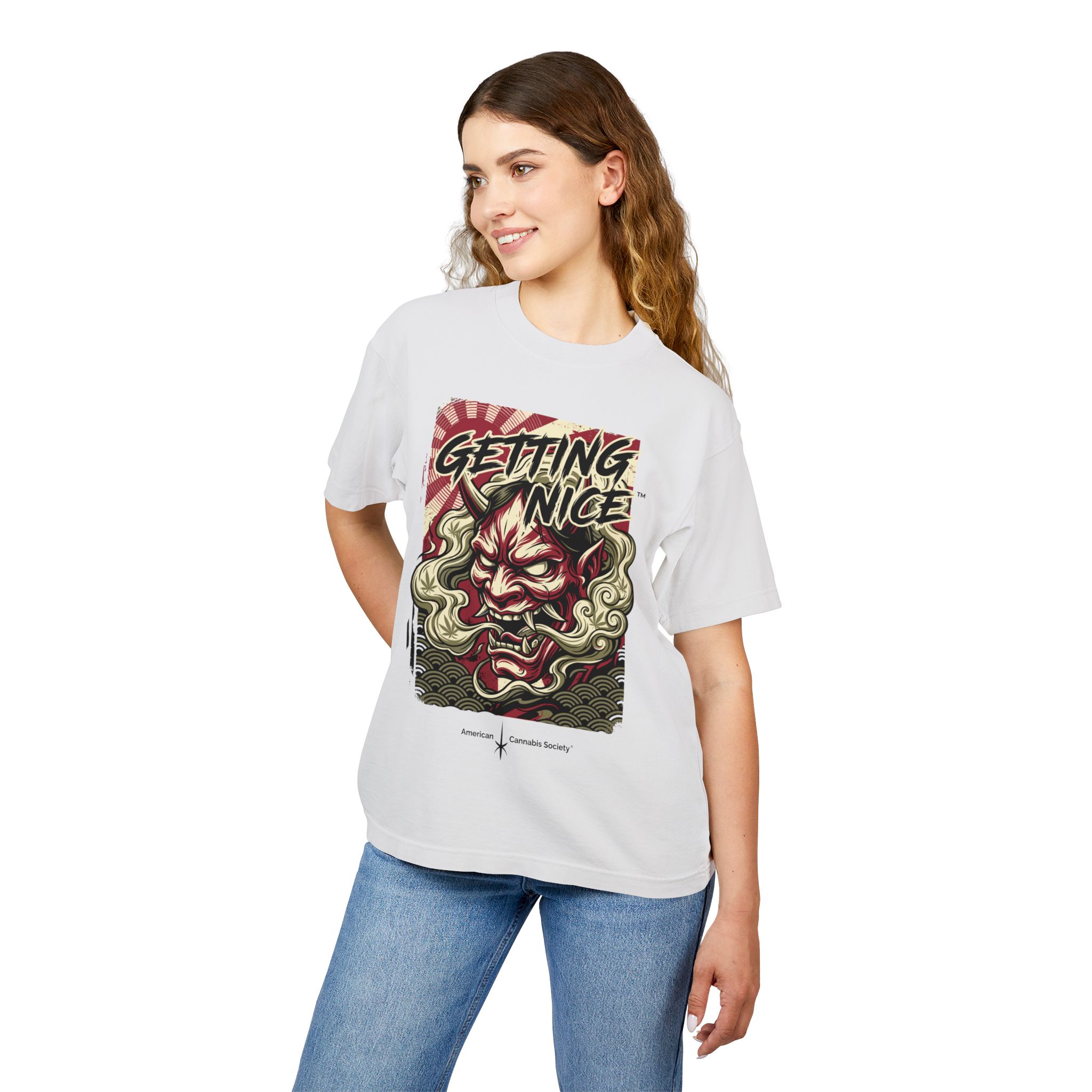 Getting Nice Oni Graphic Tee — Japanese Demon Mask Streetwear Shirt - Image 7